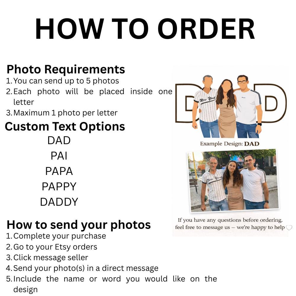 Custom Dad Portrait Sweatshirt, Personalized Father's Day Gift