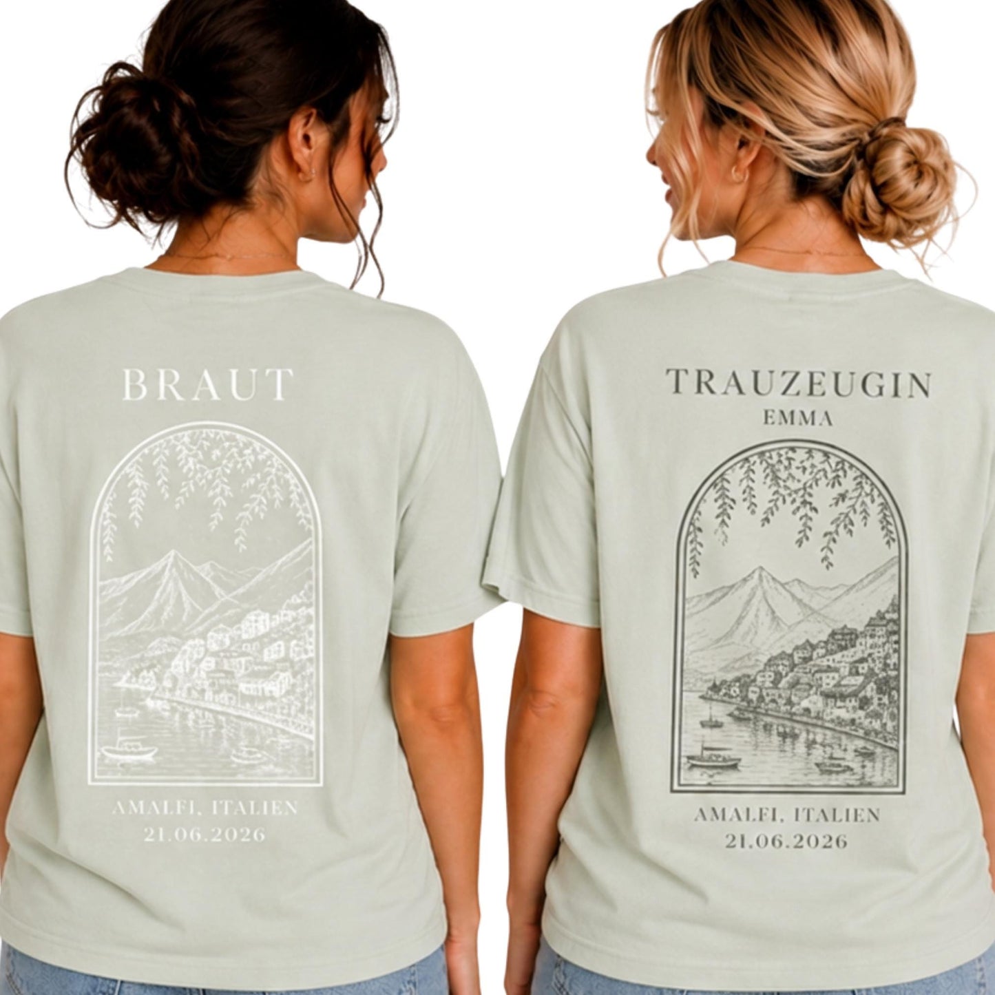 Personalized Destination Wedding T-Shirts, Custom Bridal Party Shirts, Unique Location Design