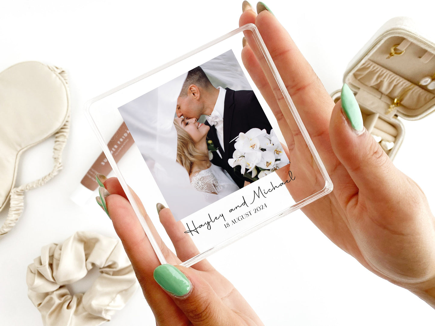 Personalized Wedding Picture Frame, Engraved Anniversary Gift