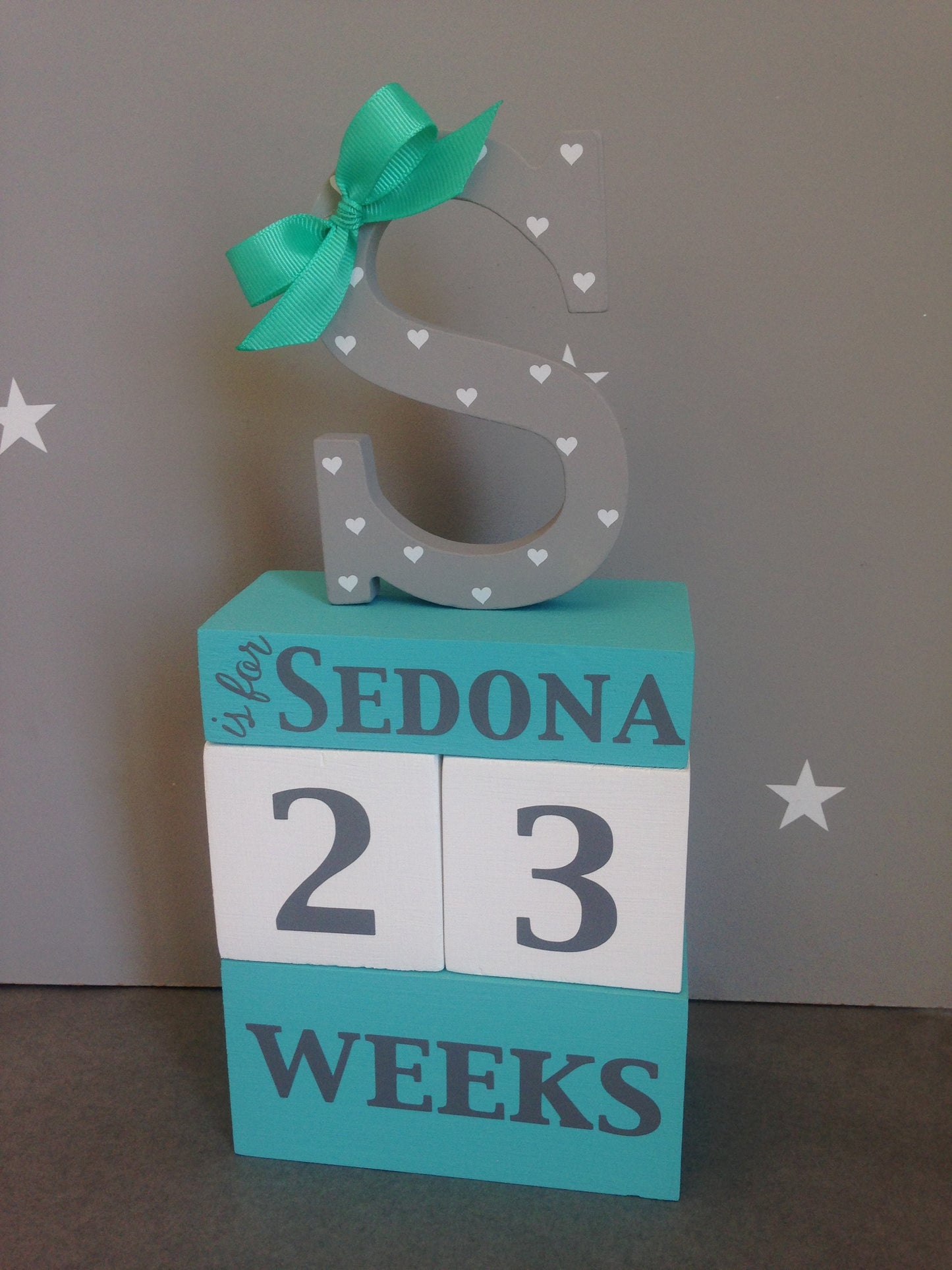 Personalized Baby Age Blocks, Photo Prop, Milestone Blocks