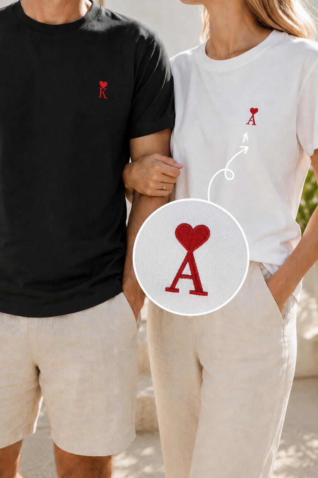 Matching Honeymoon Shirts | Personalized Newlywed Couple T-Shirts | Embroidered Husband Wife Shirts | Wedding Gift for Couple