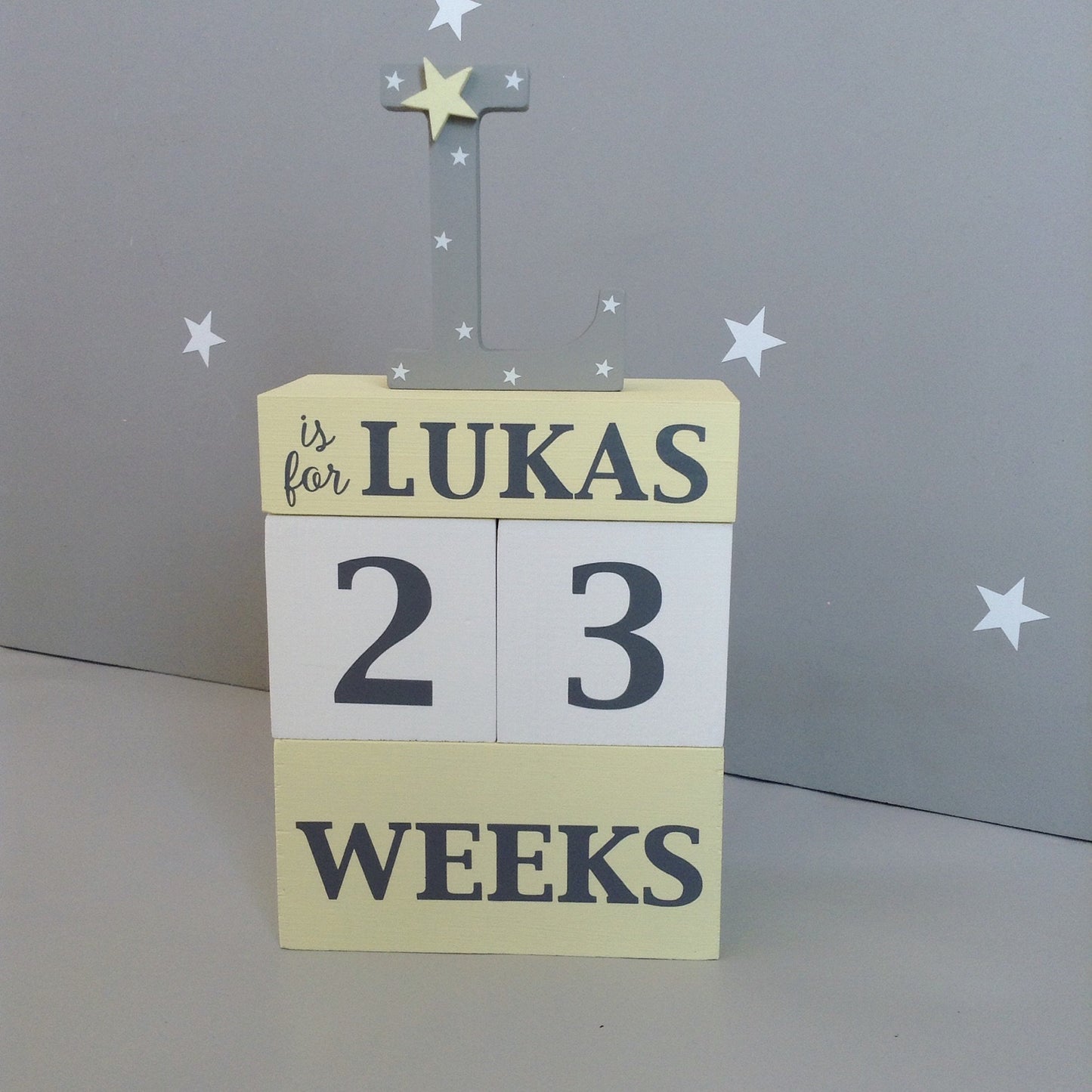 Personalized Baby Age Blocks, Photo Prop, Milestone Blocks
