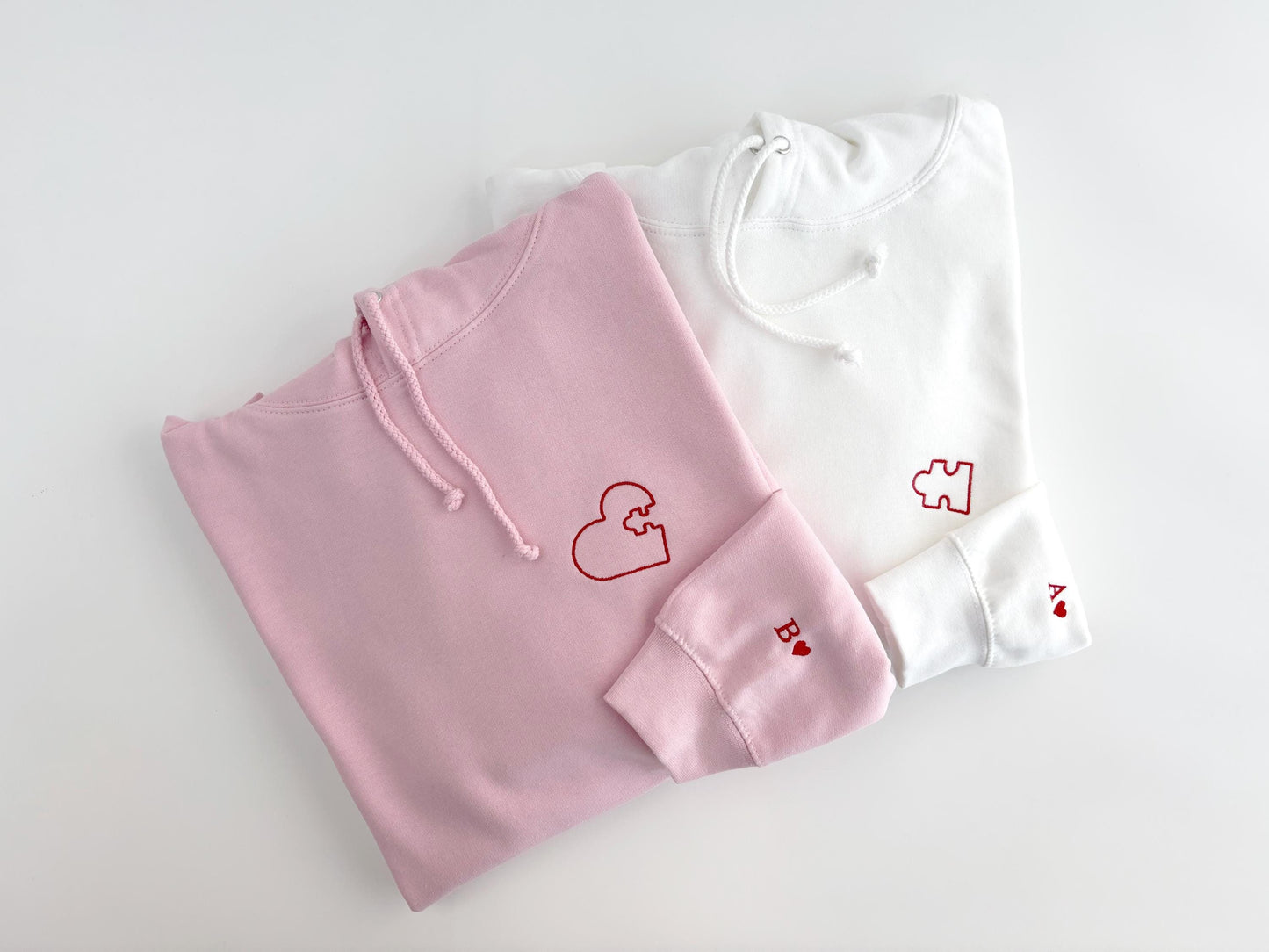 Personalized couples puzzle shirt, Custom initial heart Sweatshirt, matching couples Anniversary Outfit, Couple hoodie, Valentines Day Gift