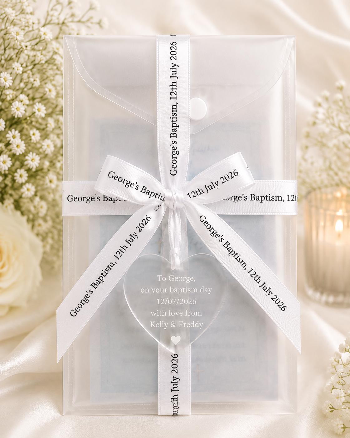 Custom Birthday Money Wallet Envelope, Engraved Heart, Ribbon Gift
