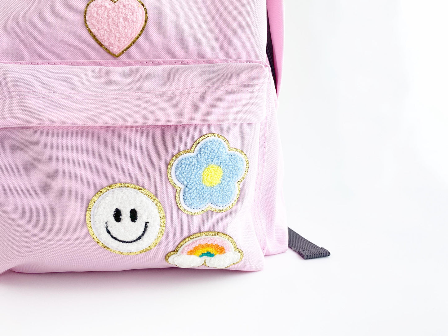 Custom Nylon Backpack: Chenille Letter Patches, Personalized Travel Bag