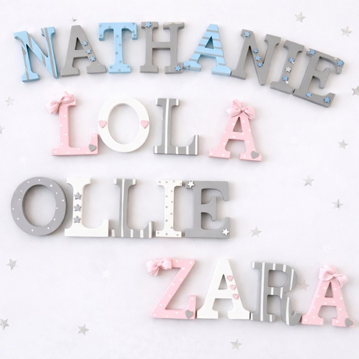 Boys and Girls Wooden name letters for nursery and kids room