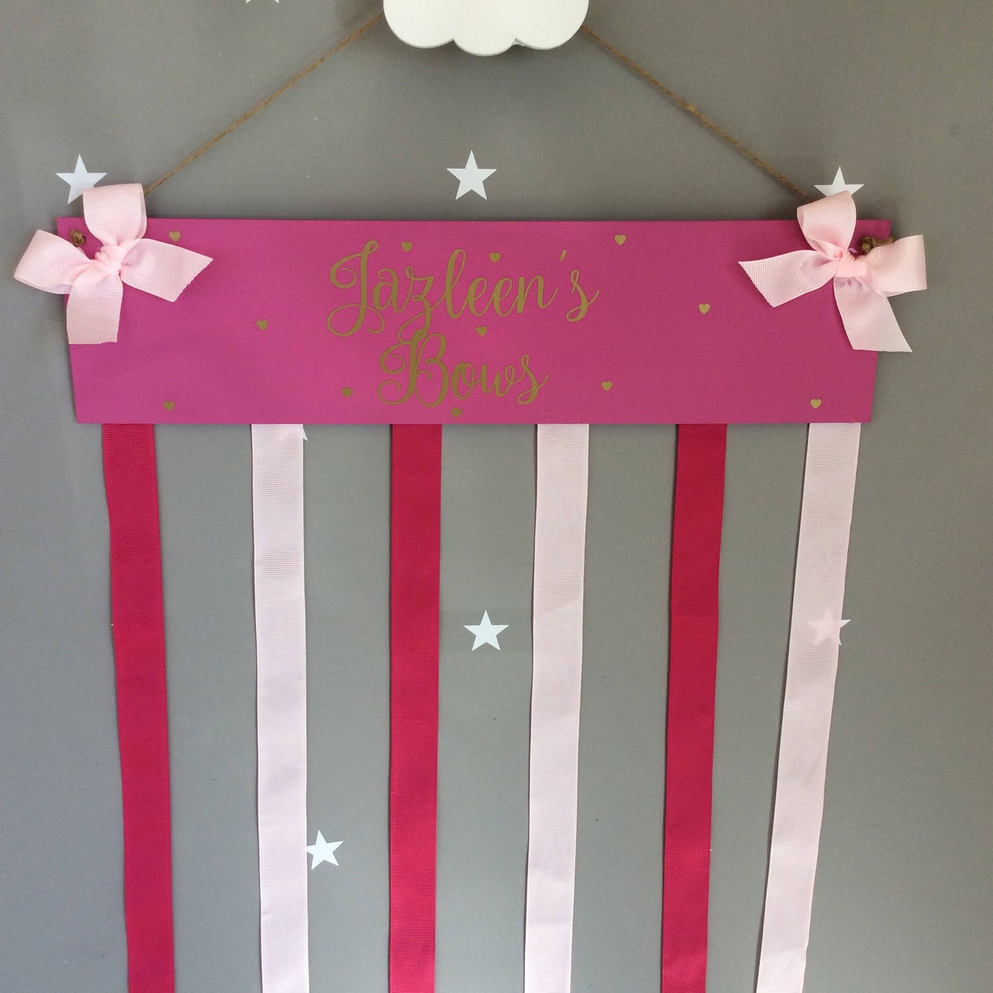 Personalized Hair Bow Holder Organizer for Girls
