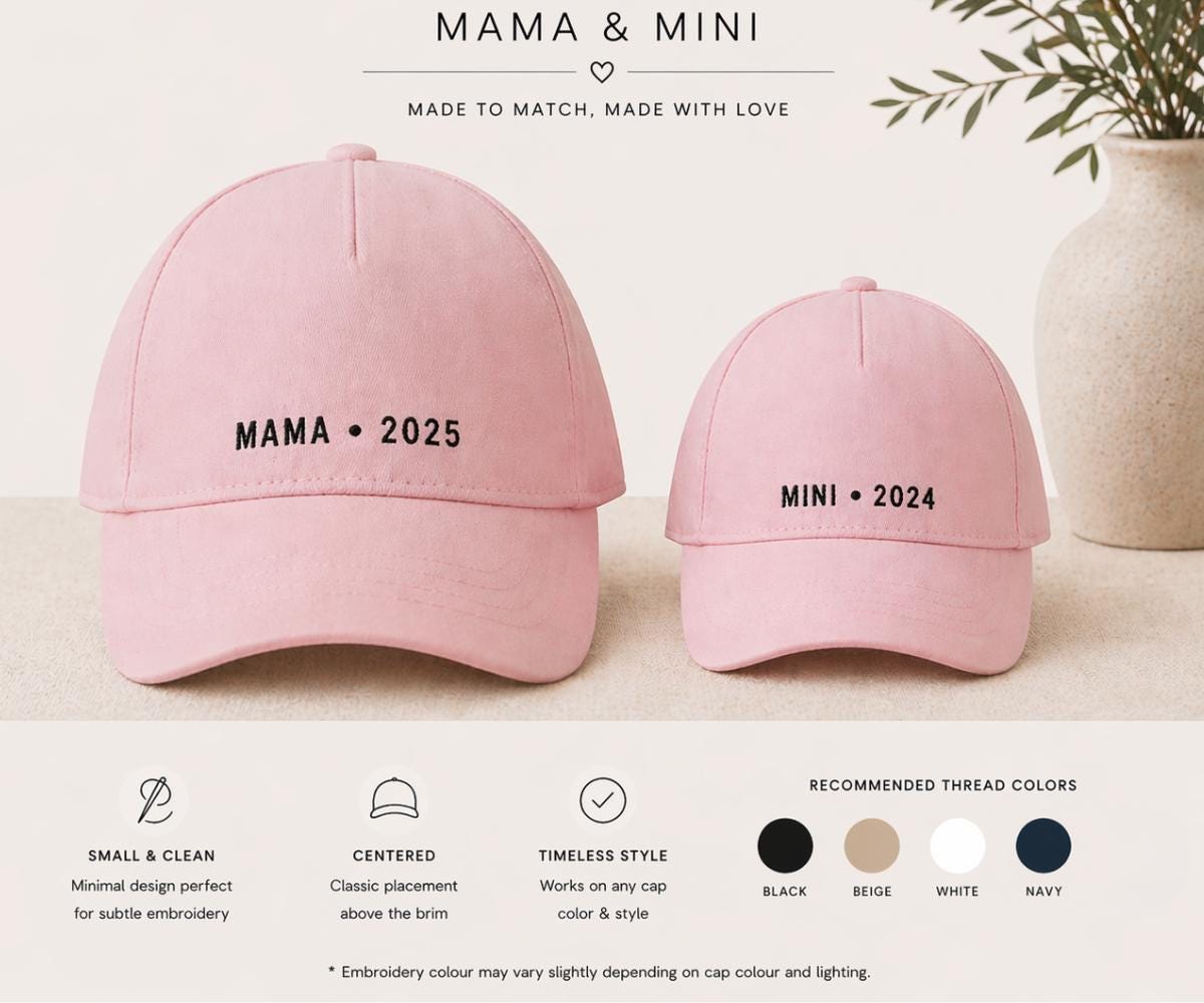 Custom Embroidered Mama Baseball Hat | Mothers Day or Birthday Gift | Personalized Mom Life Accessory