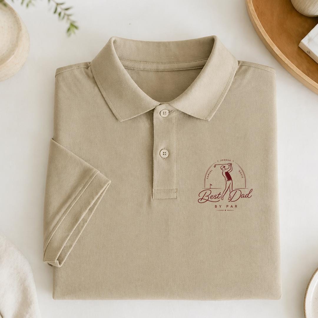 Custom Name Golf Polo Shirt: Personalized Text & Logo Tee, Golf Team Outfit