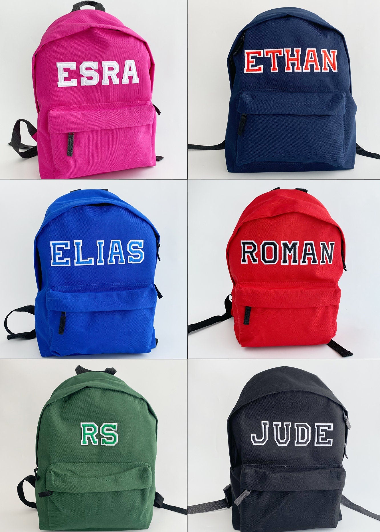 Personalized Kids Backpack: Custom Name Nylon School Bag