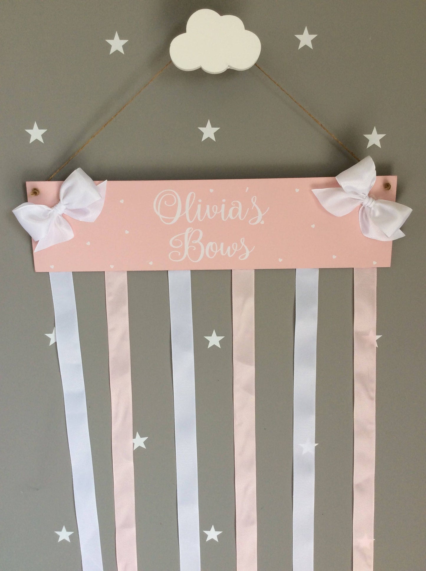 Personalized Hair Bow Holder Organizer for Girls