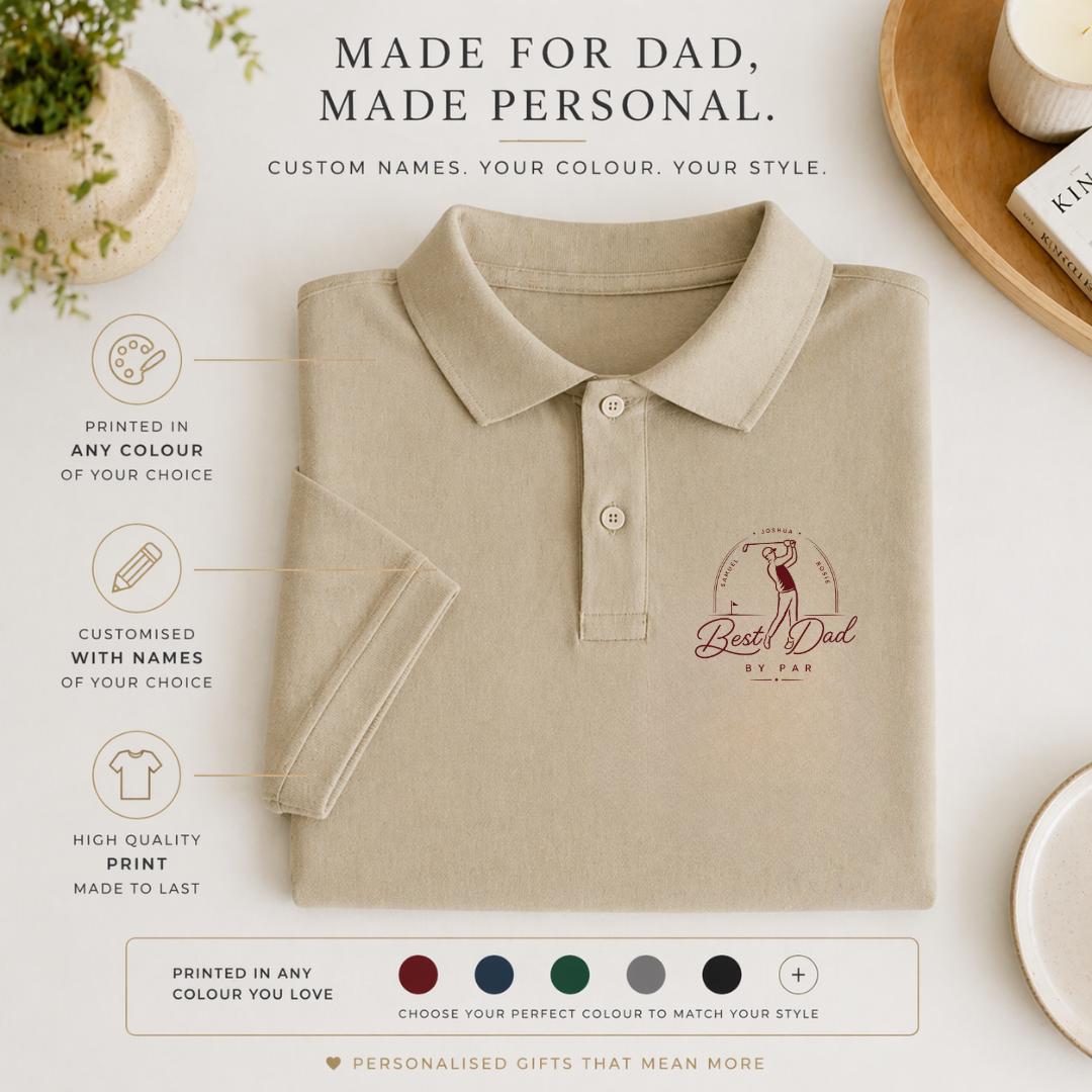 Custom Name Golf Polo Shirt: Personalized Text & Logo Tee, Golf Team Outfit