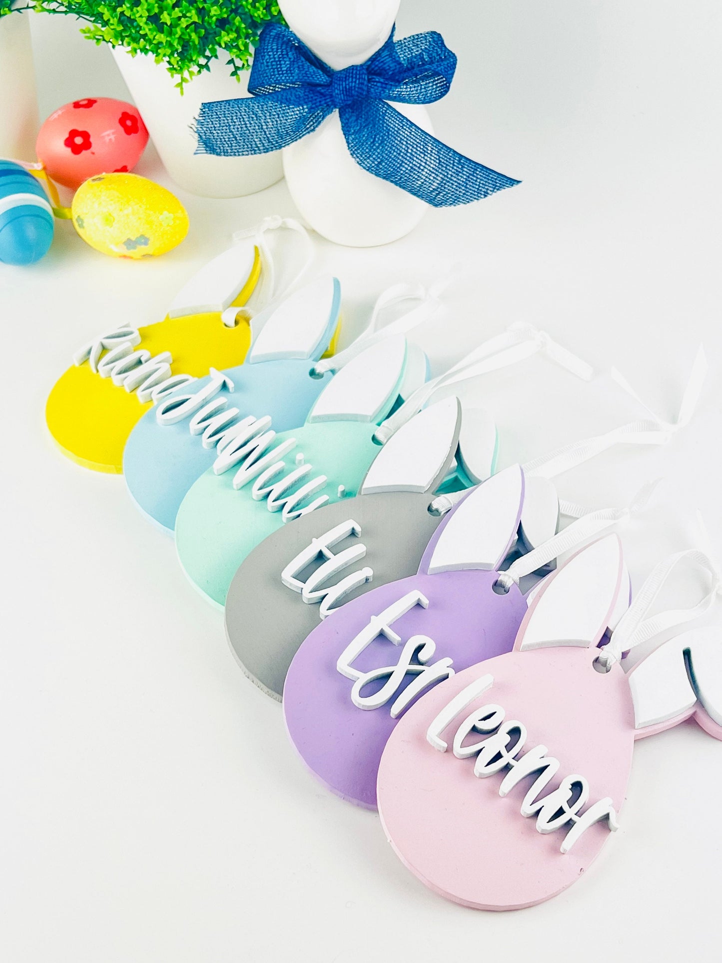 Personalized Easter Name Sign: Wooden Bunny Letter, Kids Decor