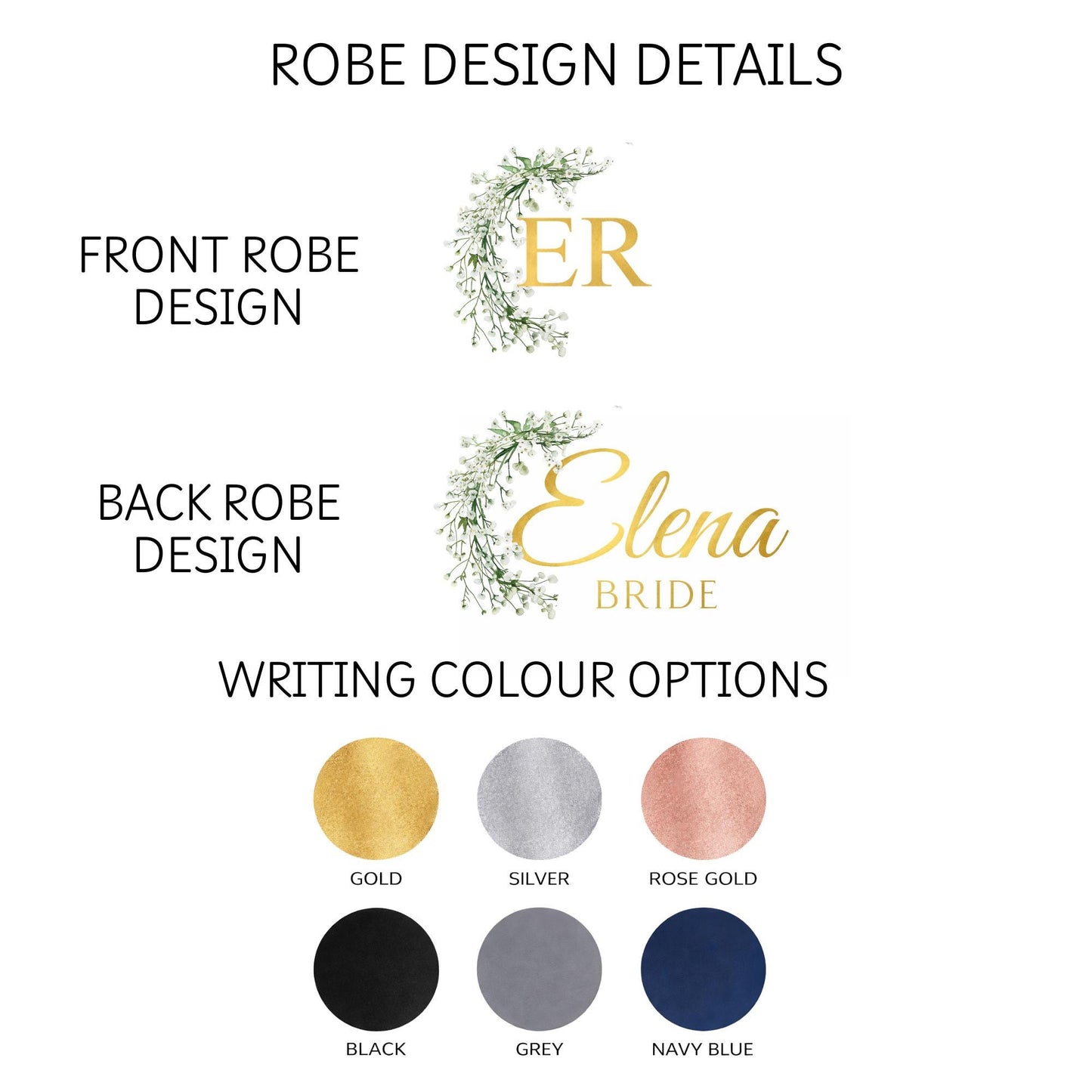 Personalized Satin Bridesmaid Robe, Lace Sleeve Wedding Dressing Gown