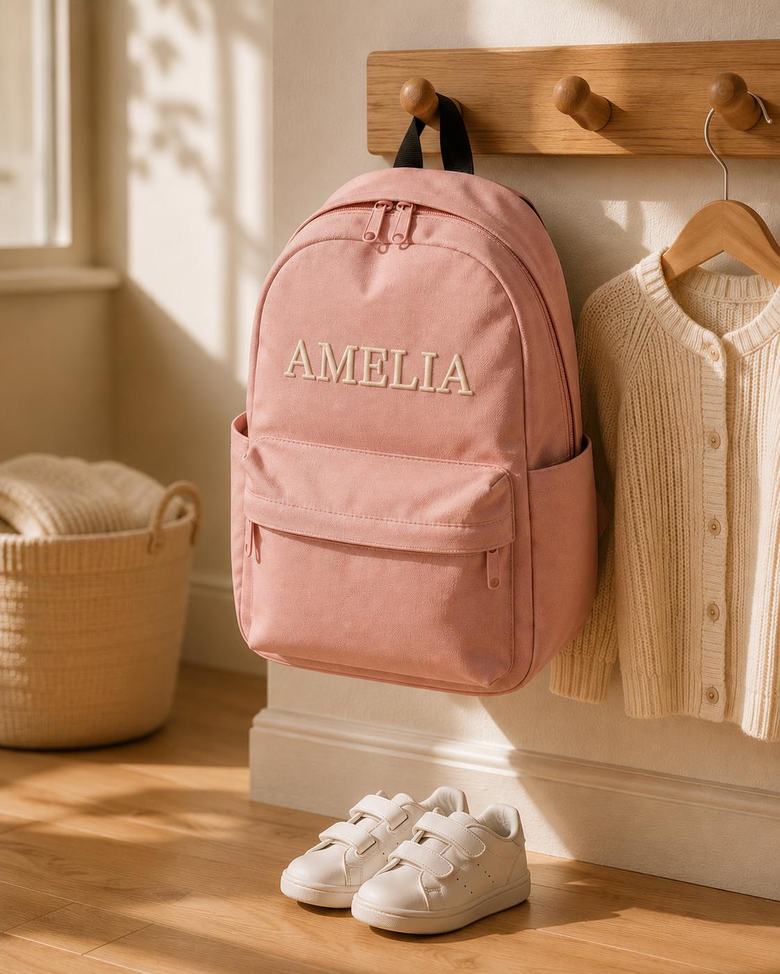 Custom Embroidered Name Backpack: Personalized School Bag for Kids