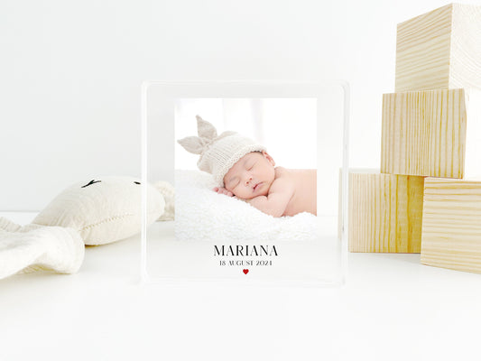 Personalized Photo Acrylic Block: Custom Family Keepsake