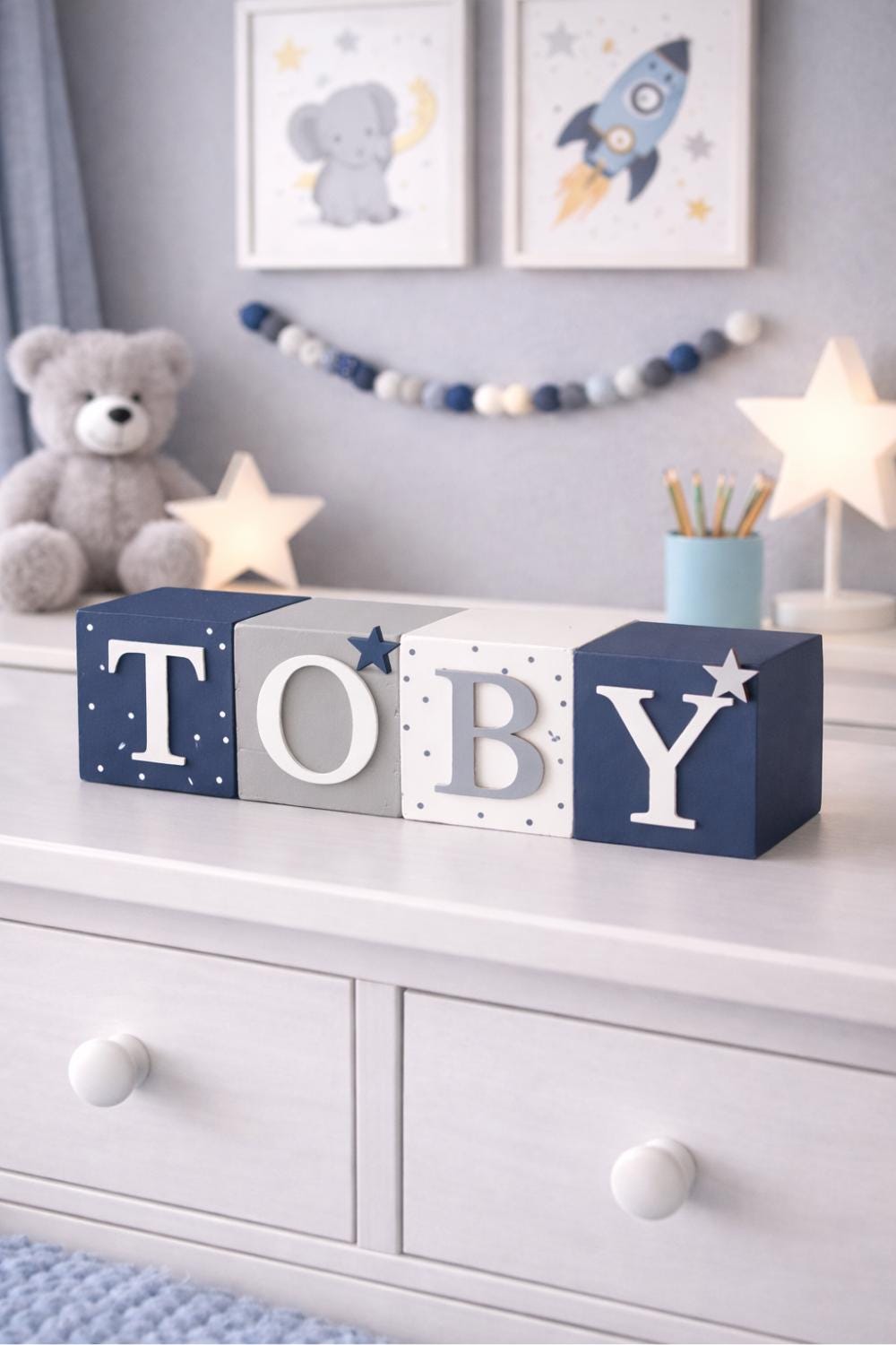 Wooden Name blocks nursery decor