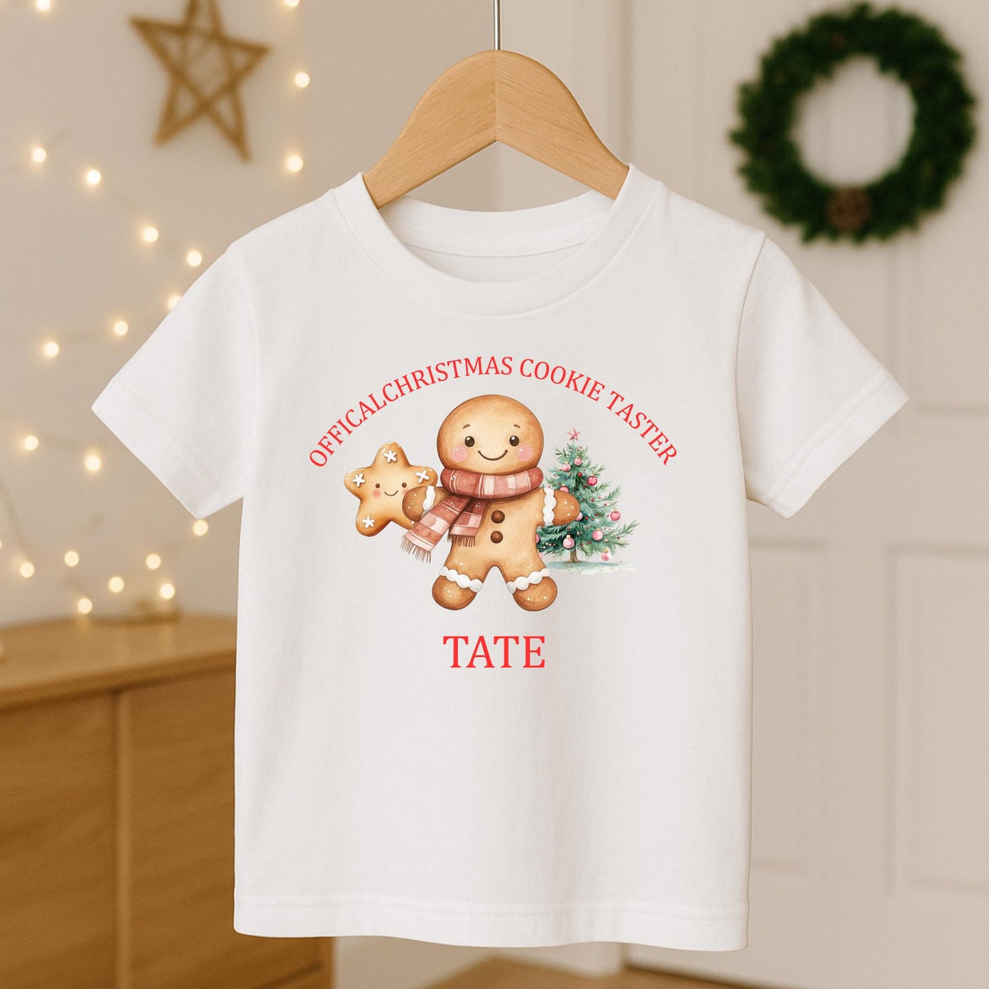 Personalized Christmas Cookie Taster Toddler Sweatshirt, Custom Name Holiday Shirt
