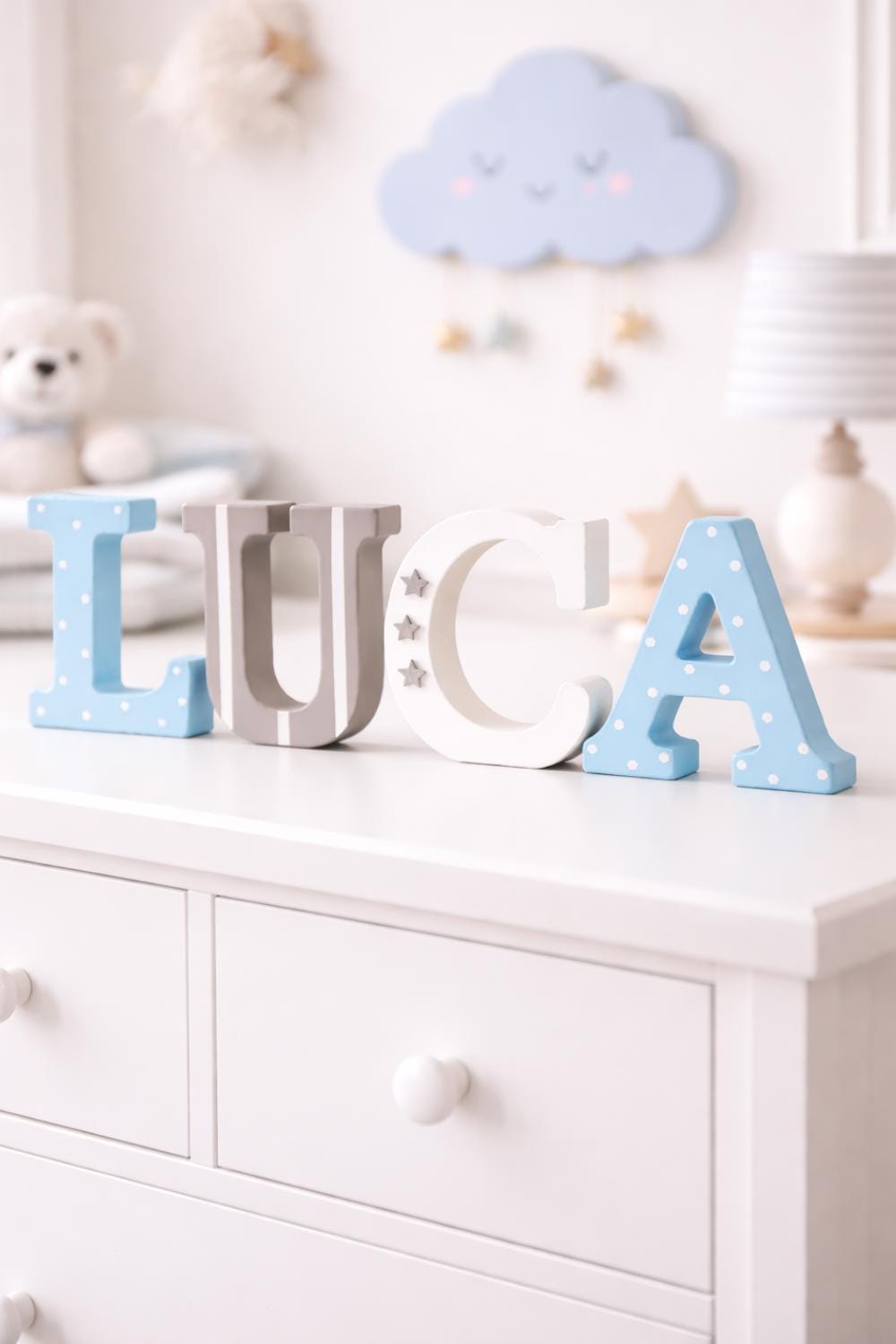 Painted Wooden Name Letters, Nursery Wall Decor