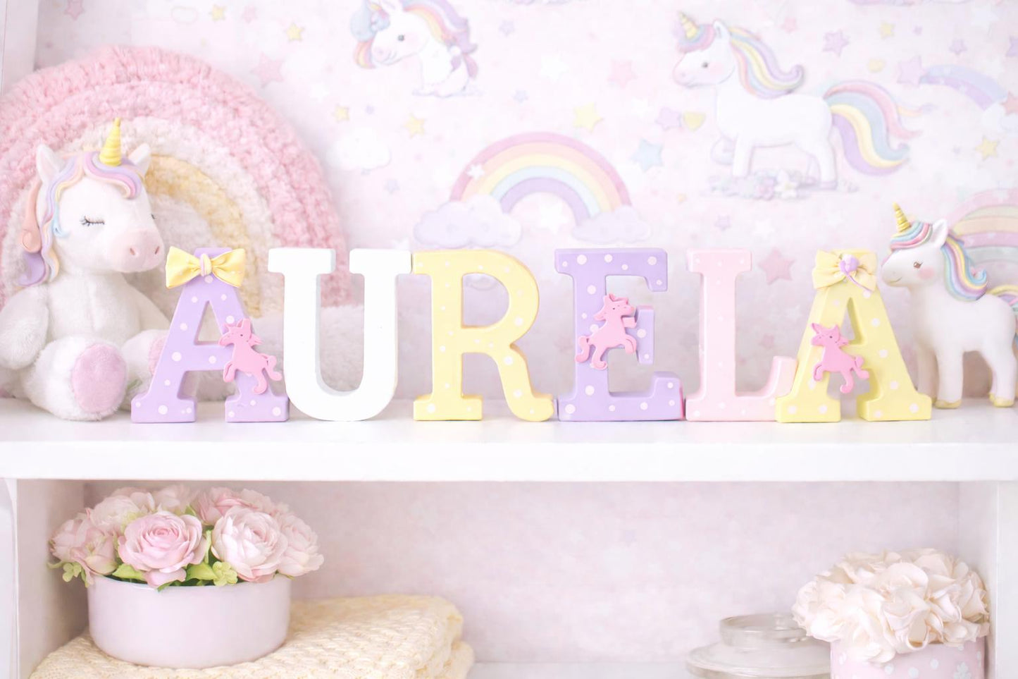 Boys and Girls Wooden name letters for nursery and kids room