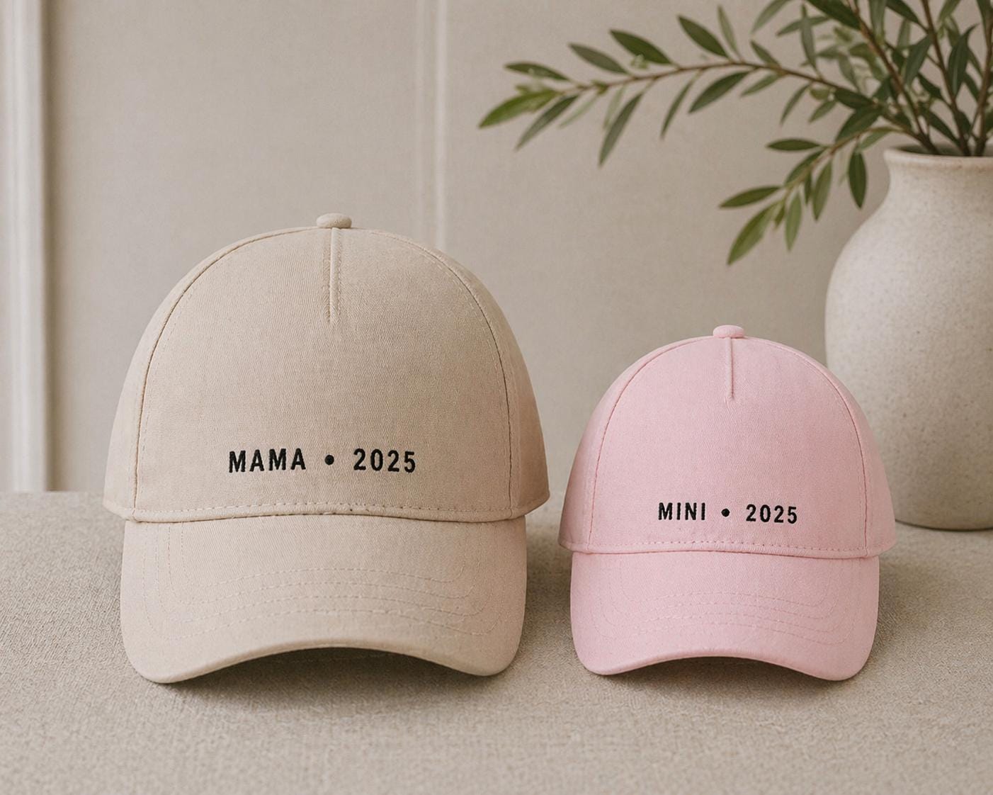 Matching Dad Kids Hats Personalised Embroidered Cap Fathers Day Gift Papa Mini