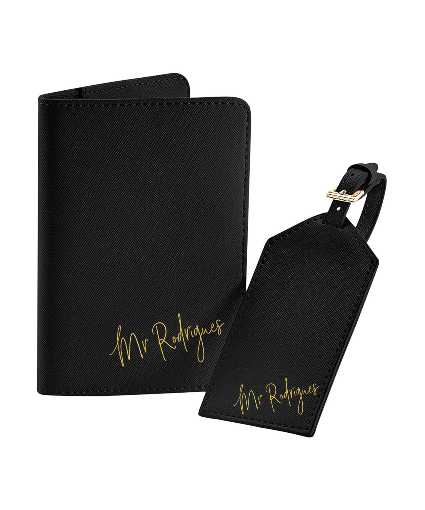 Personalized Wedding Passport Cover & Luggage Tag Set