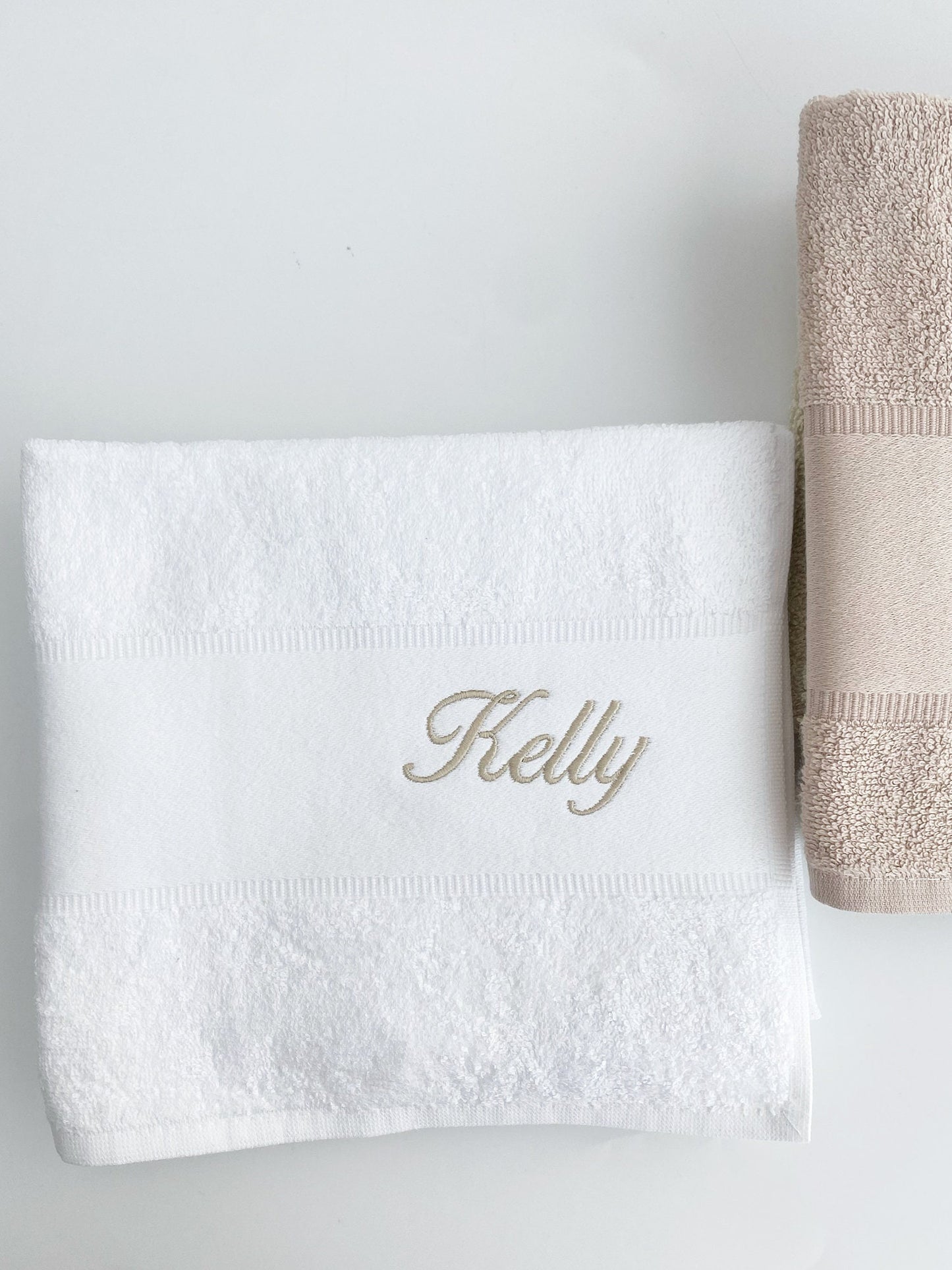 Embroidered Personalized Bath Towel: Custom Monogrammed Towel