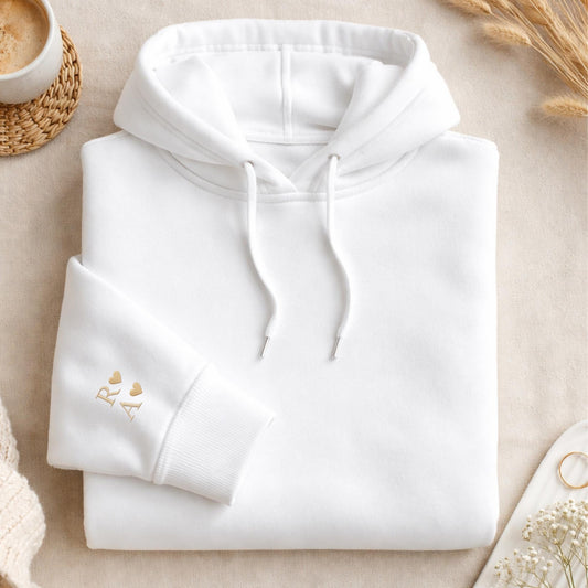 Mother’s Day hoodie / Mama / Mum / Mom sweater hoody - embroidered with kids names on sleeve