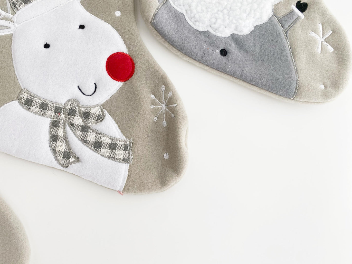 Grey Christmas stocking Christmas stocking Kids Christmas stocking Childs stocking baby stocking family christmas stocking