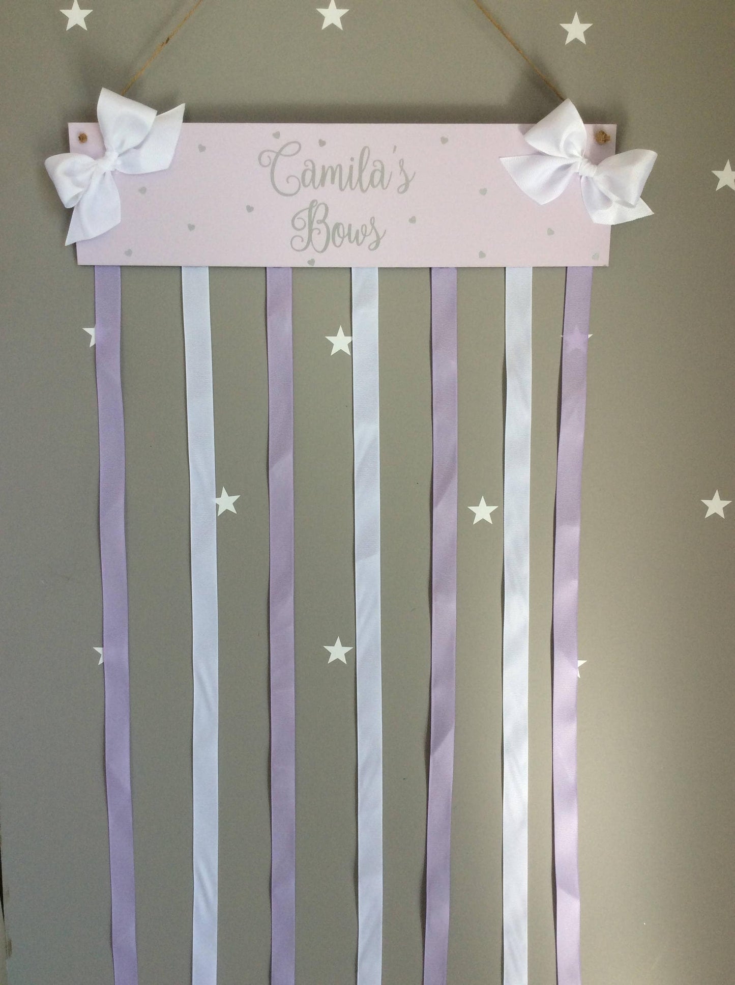 Personalized Hair Bow Holder Organizer for Girls