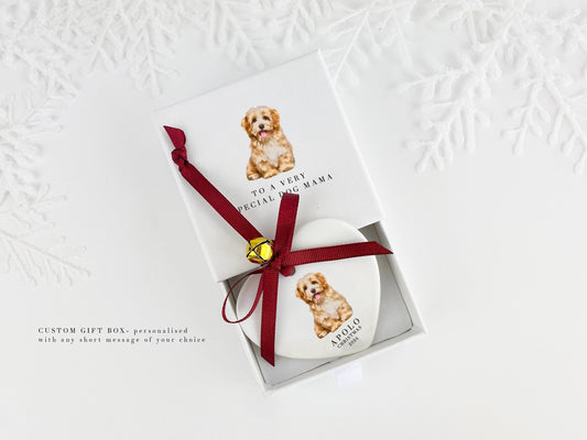 Custom Watercolor Pet Ornament: Personalized Dog Portrait Christmas Bauble