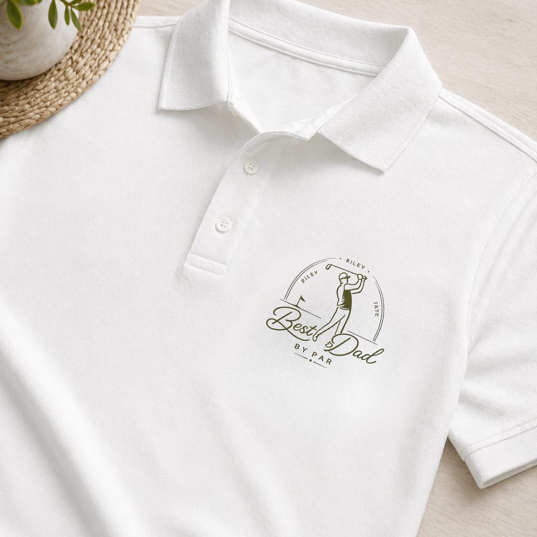 Custom Name Golf Polo Shirt: Personalized Text & Logo Tee, Golf Team Outfit