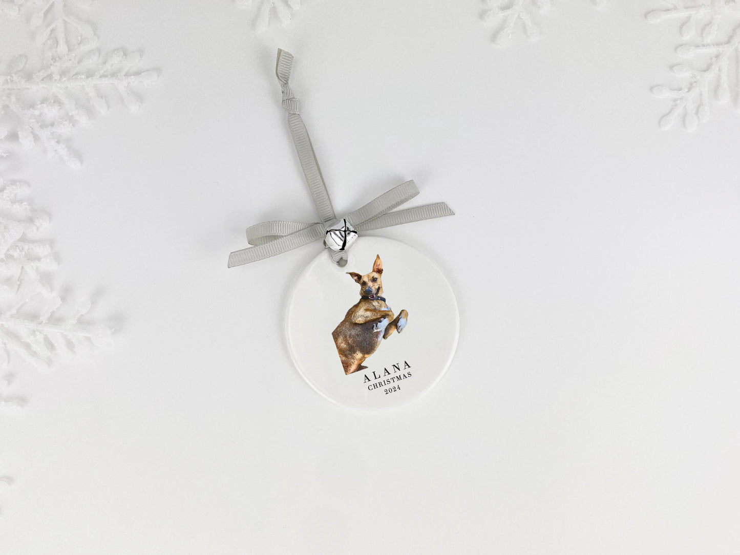 Custom Watercolor Pet Ornament: Personalized Dog Portrait Christmas Bauble