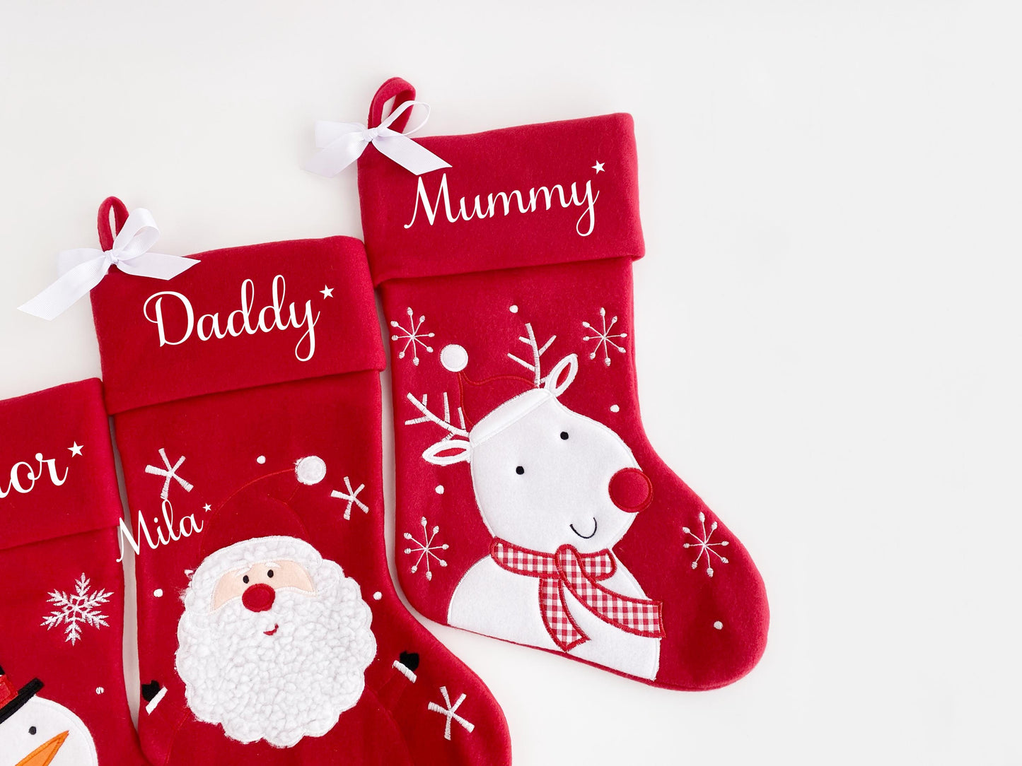 Personalized Christmas Stocking, Embroidered Holiday, Custom Name, Family Stockings