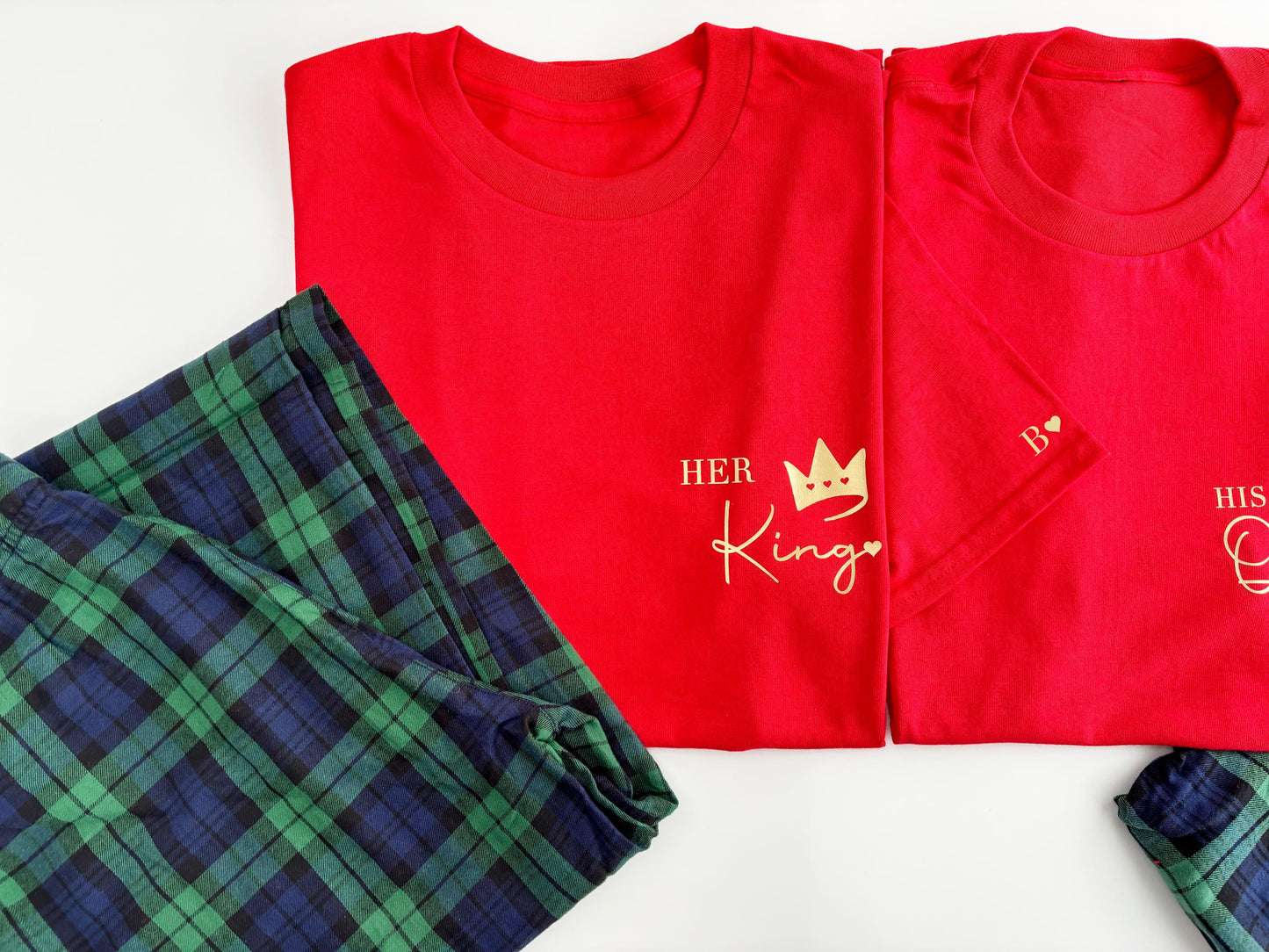 Valentines Matching Pyjamas: Mr & Mrs Cotton Flannel Set