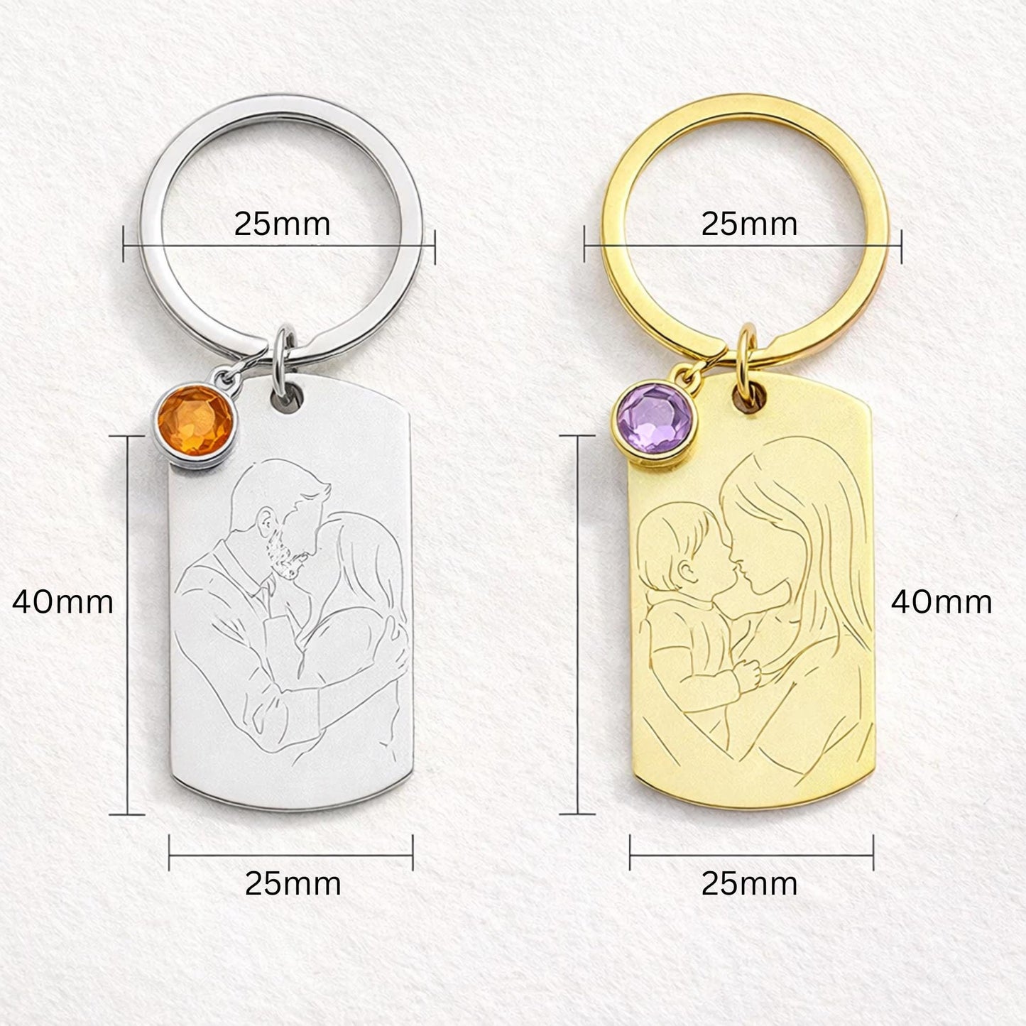 Mothers day keyring for Nana, Nanny, Grandmother with grandchildren photo
