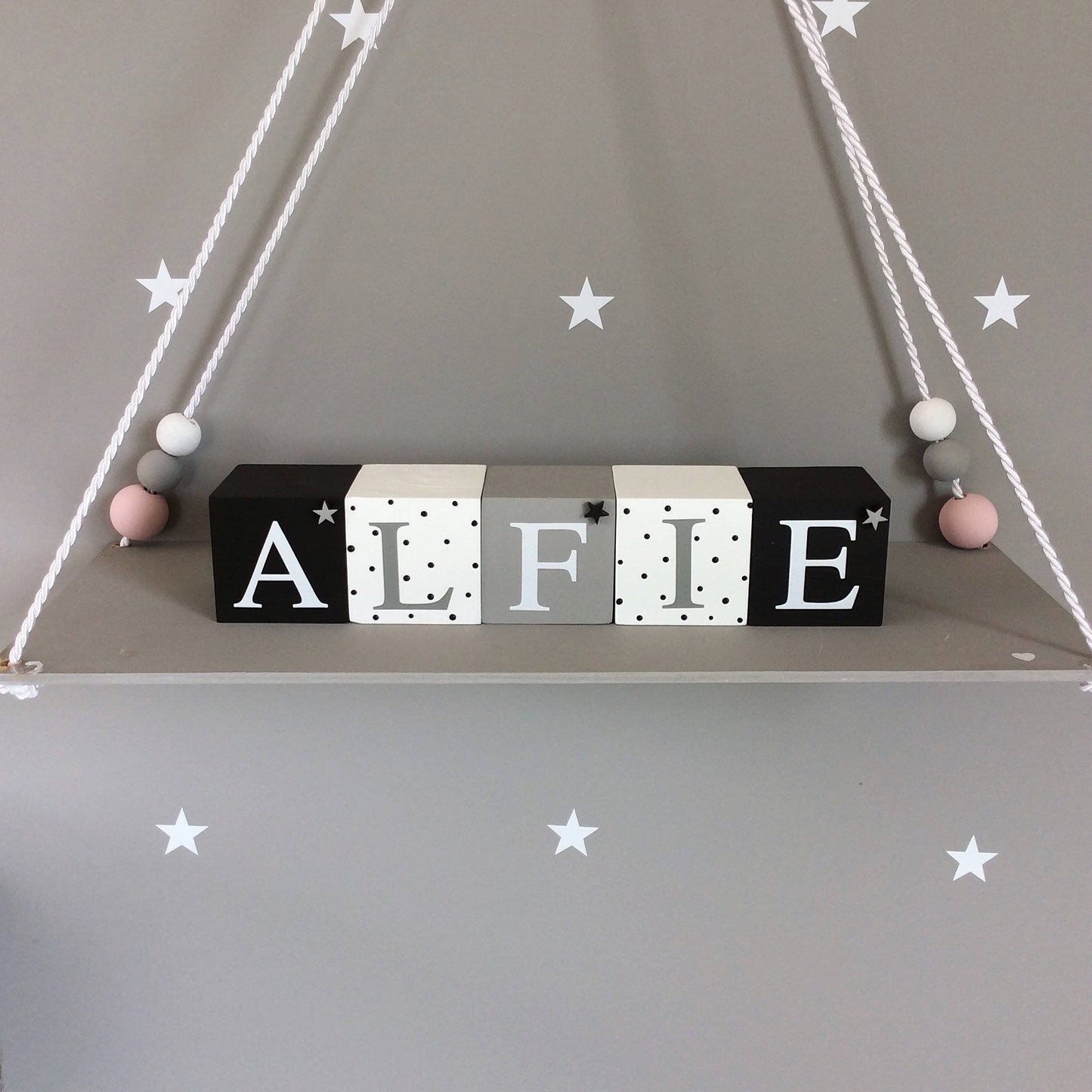 Name blocks - wooden baby name nursery and child's bedroom decor