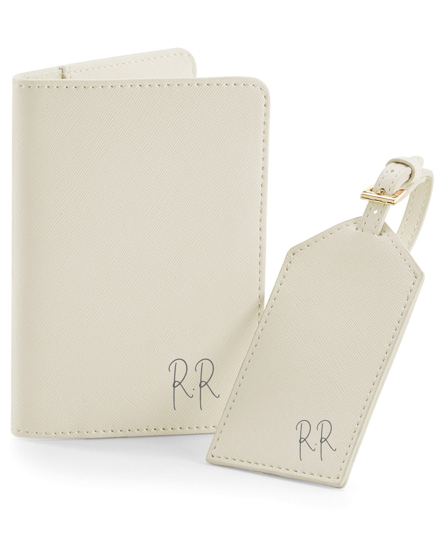 Personalized Wedding Passport Cover & Luggage Tag Set