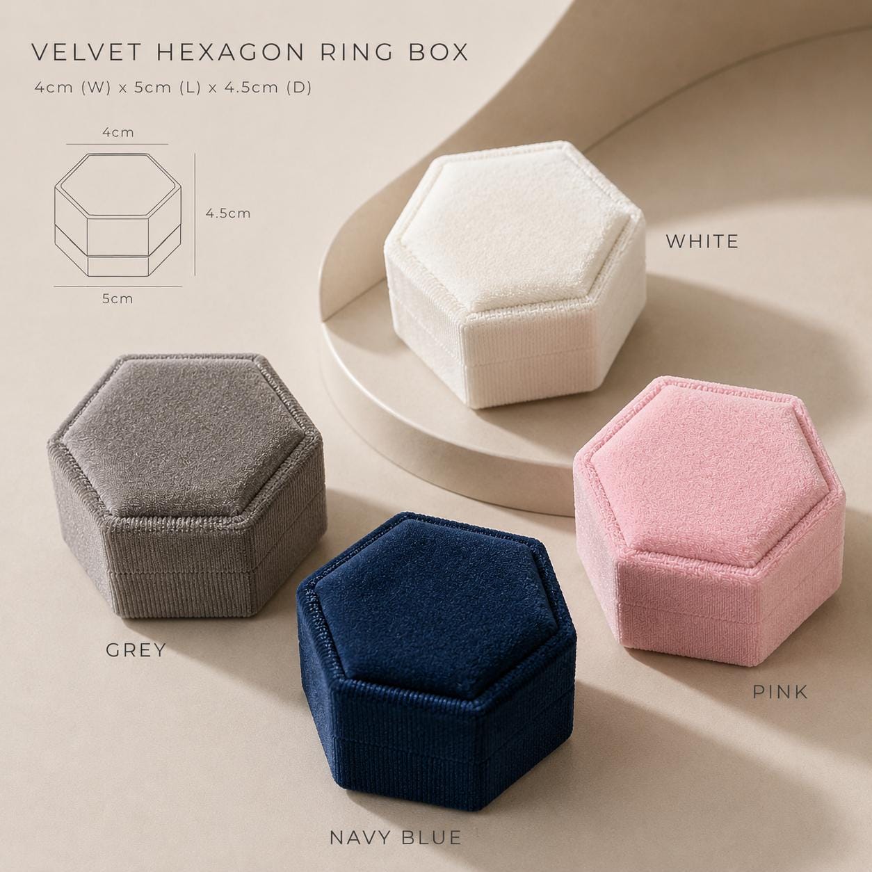 Wedding Ring Box Velvet
