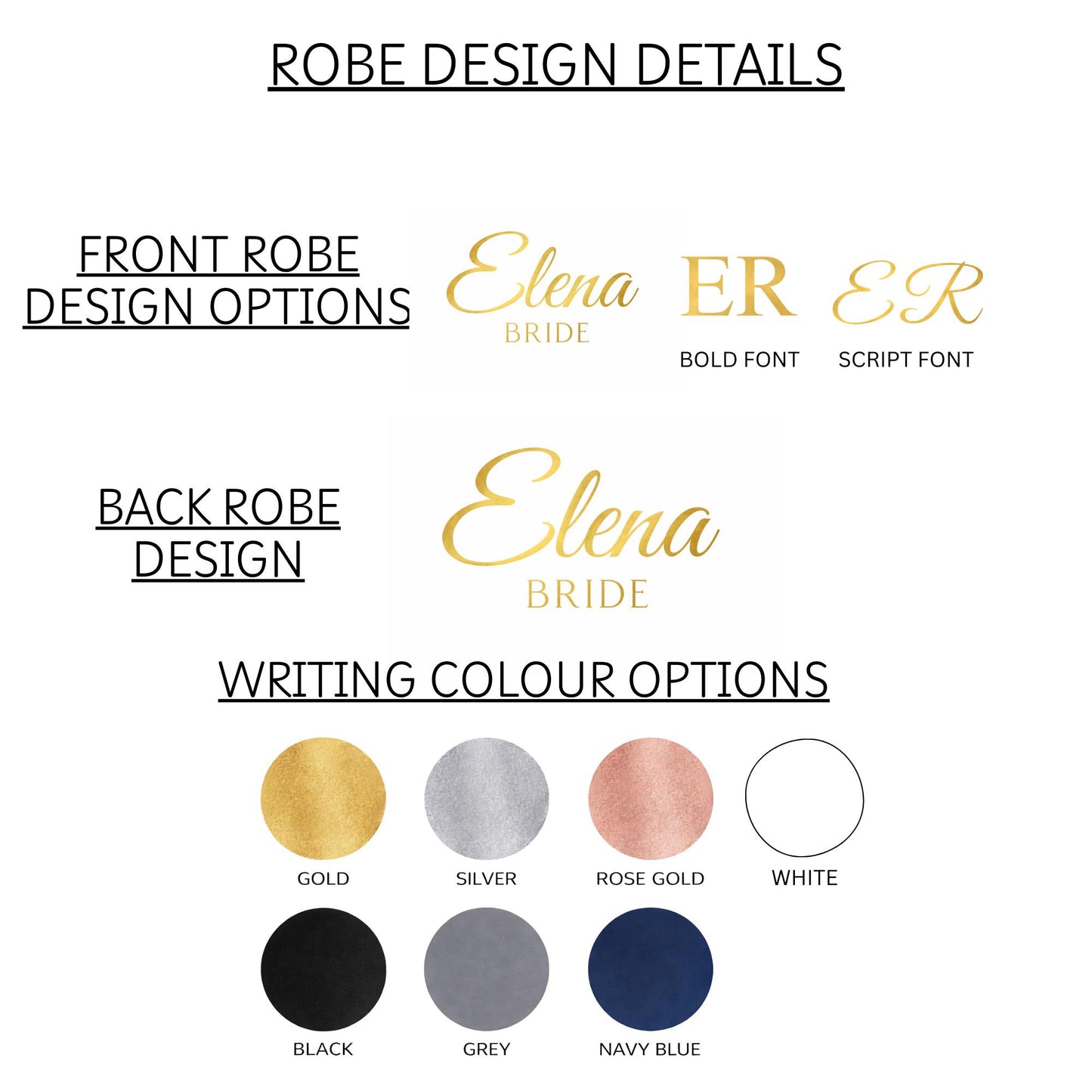 Custom Bridal Party Robes – Satin Wedding Getting Ready Kimono – Bride & Bridesmaid Gold Name Robe