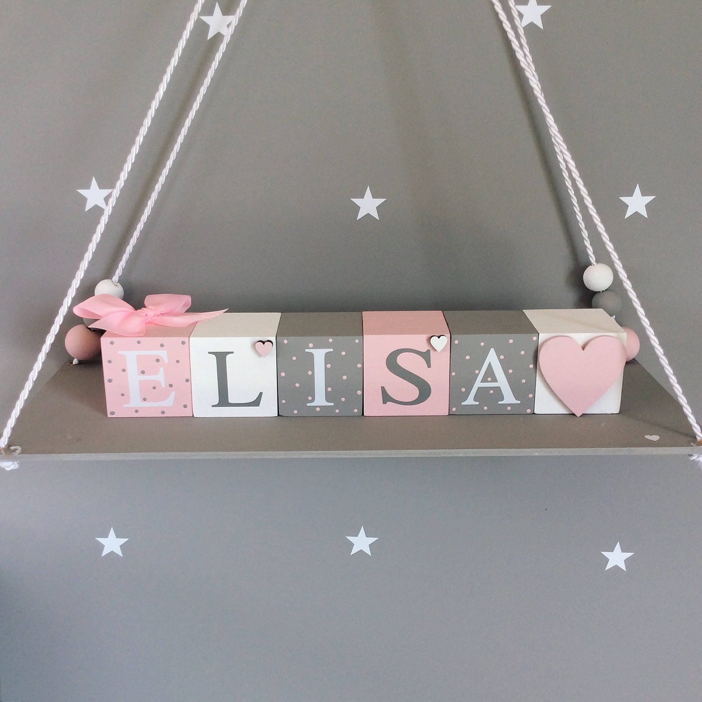 Name blocks - wooden baby name nursery and child's bedroom decor