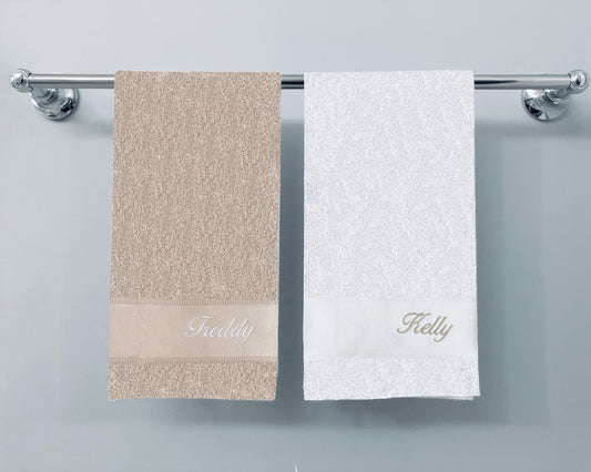 Embroidered Personalized Bath Towel: Custom Monogrammed Towel