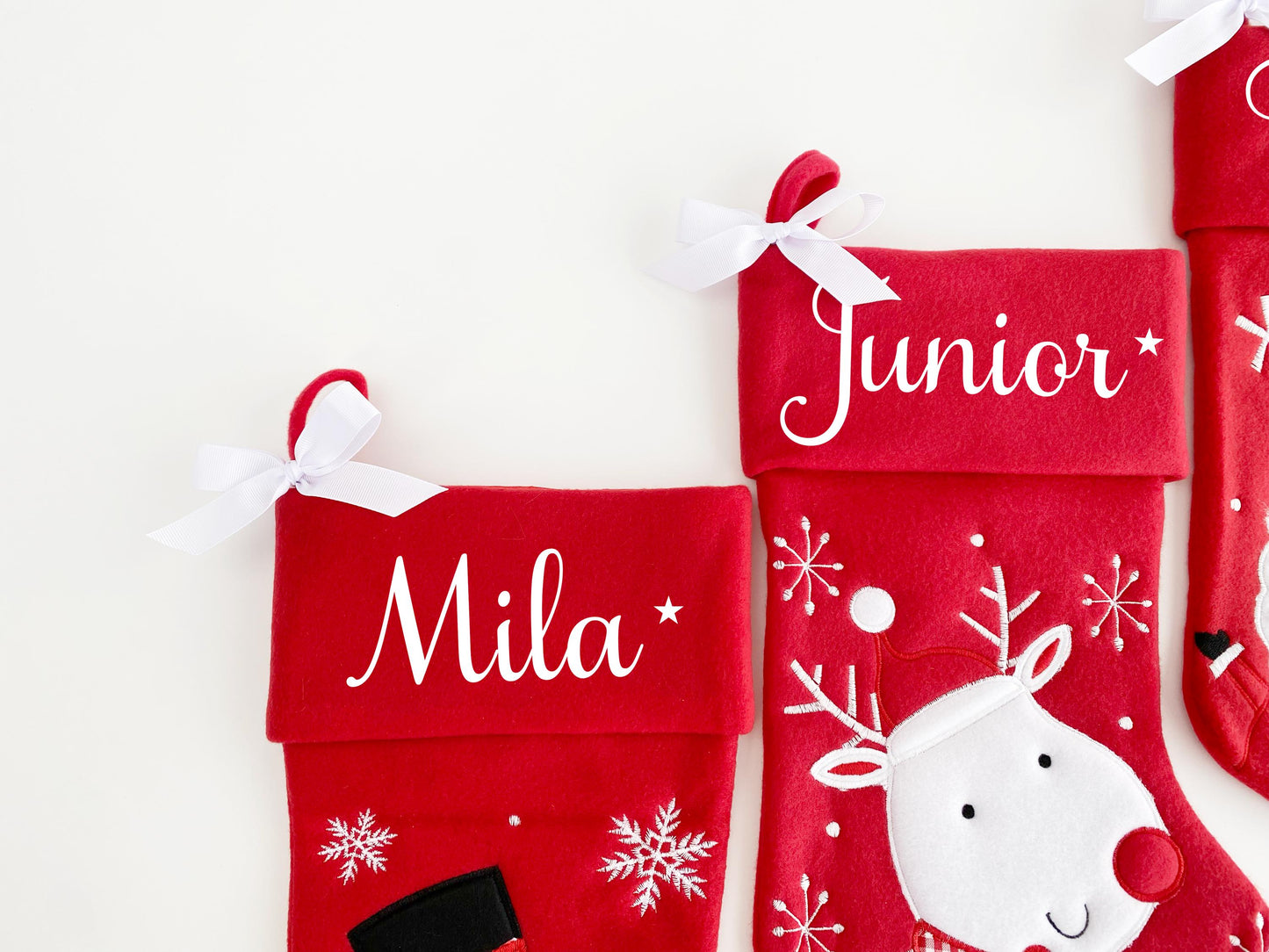 Personalized Christmas Stocking, Embroidered Holiday, Custom Name, Family Stockings