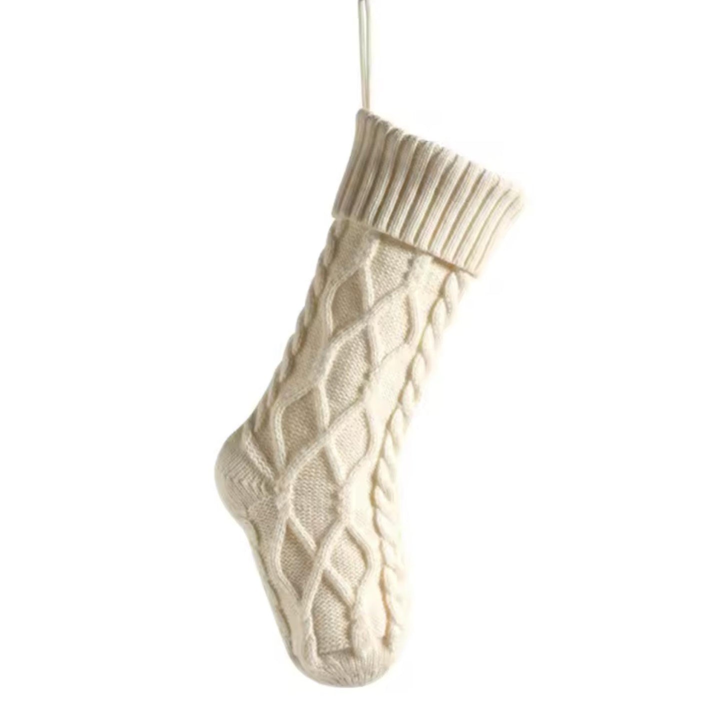 Personalized Embroidered Christmas Stocking: Cable Knit Family Stocking