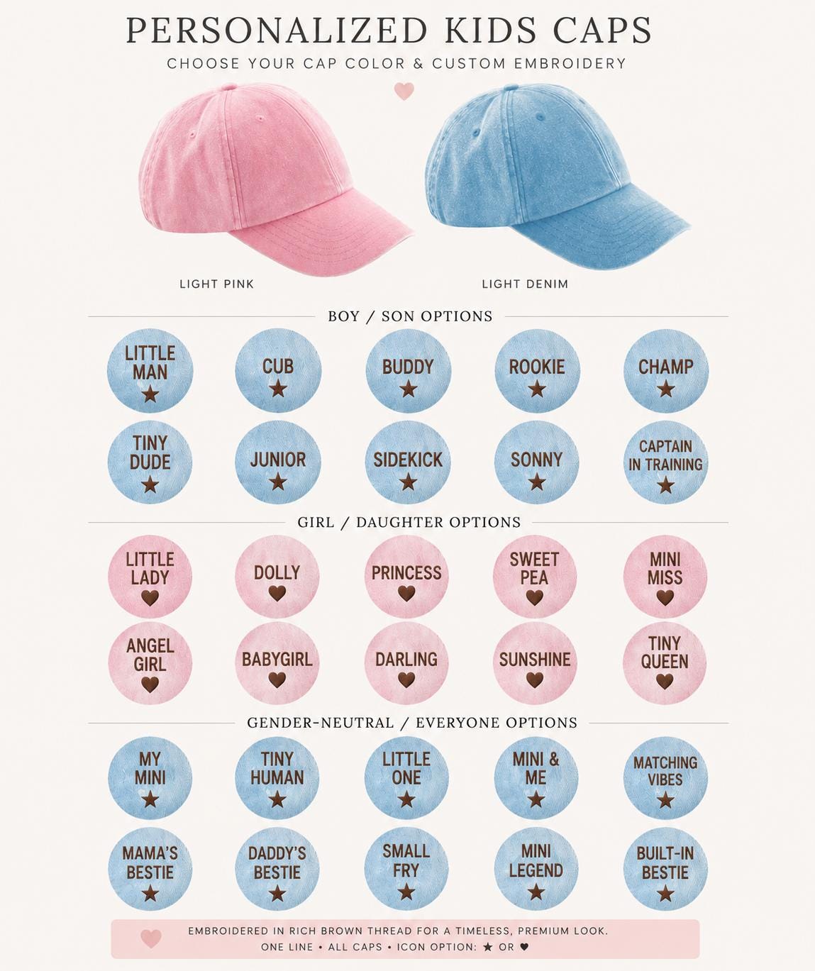 Dad and son baseball caps matching
