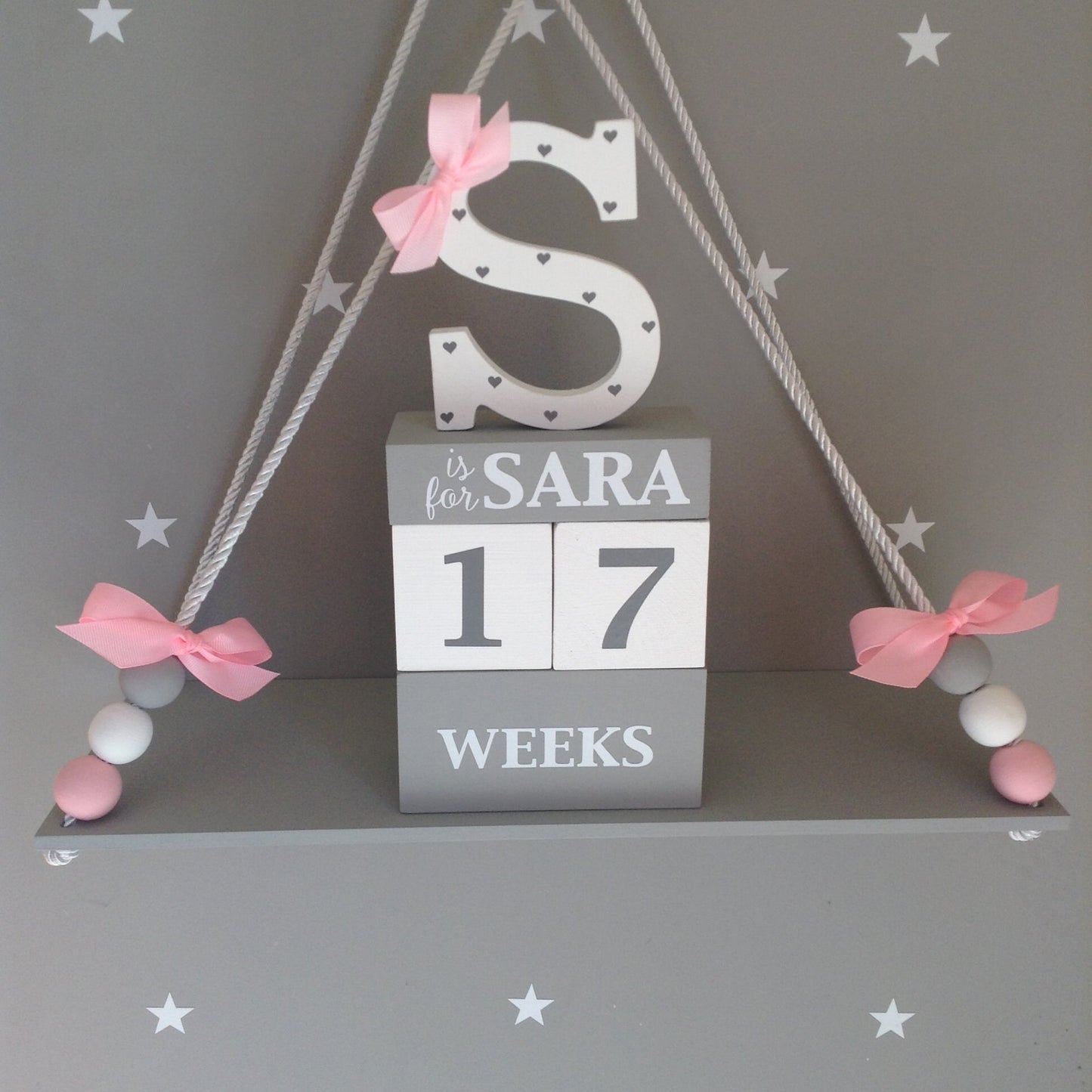 Personalized Baby Age Blocks, Photo Prop, Milestone Blocks