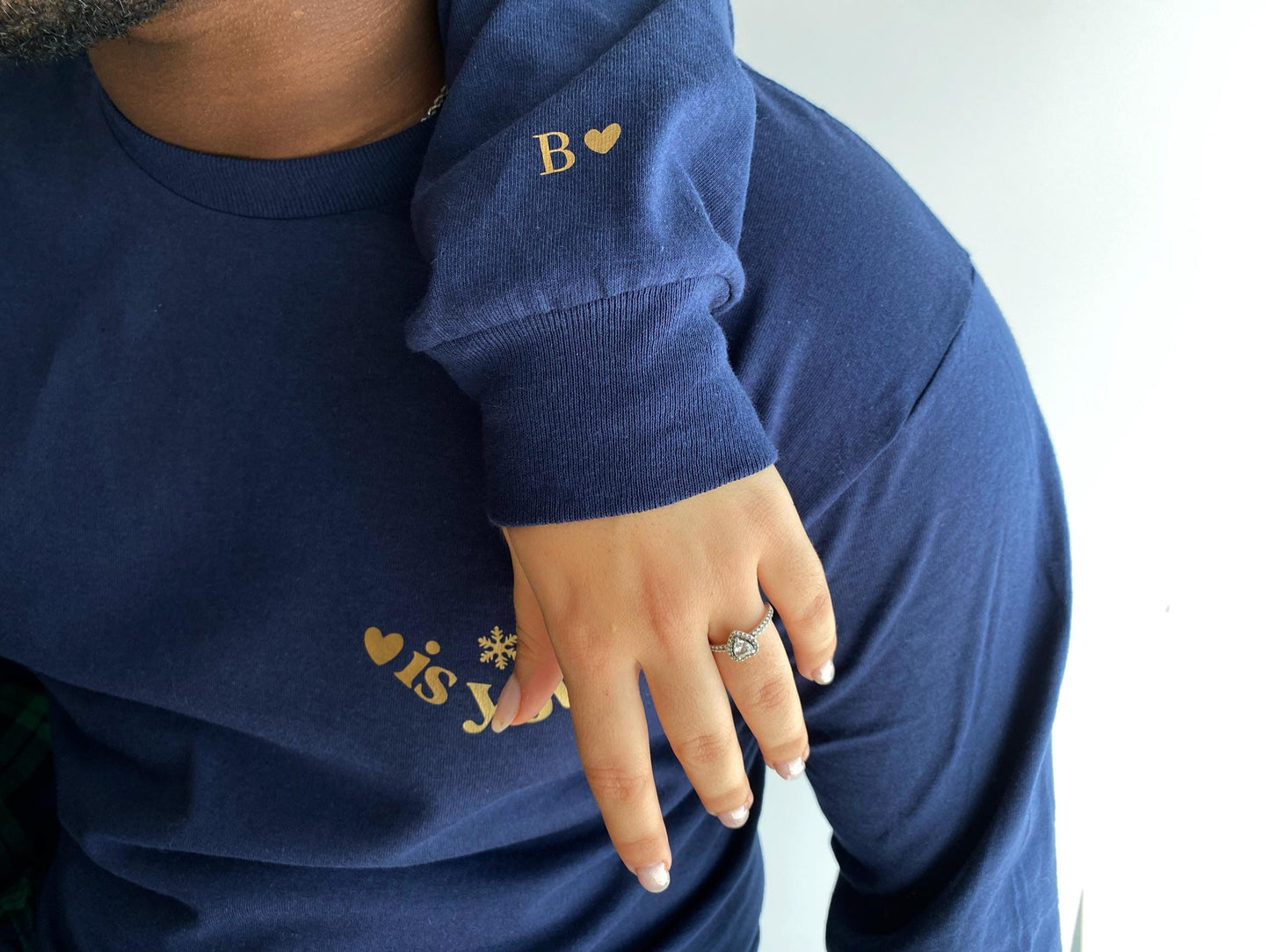 Matching Christmas Couples Pyjamas: Tartan Flannel, Personalized Initials