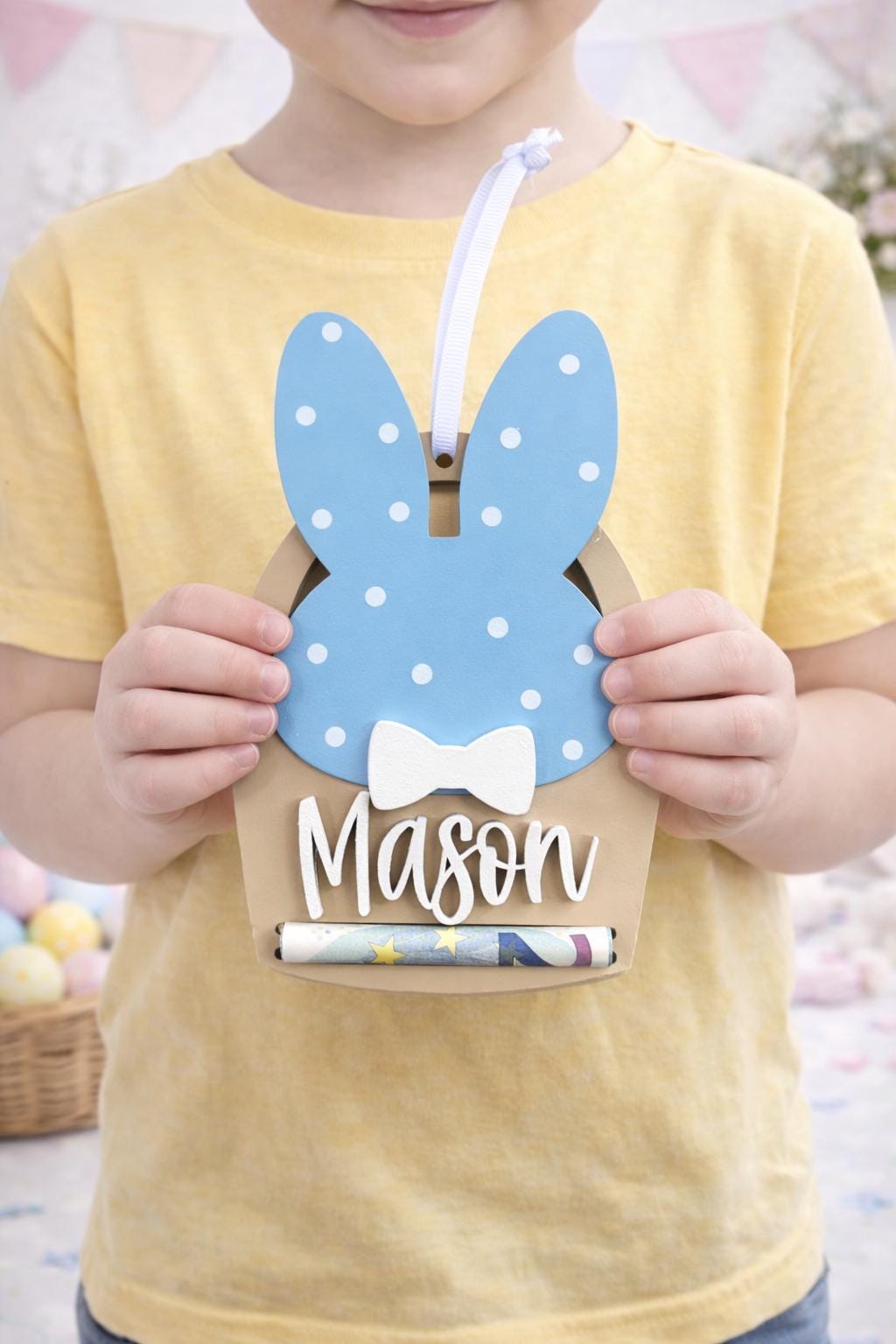 Personalized Easter Bunny Name Money Holders – Customizable with Name and Colors