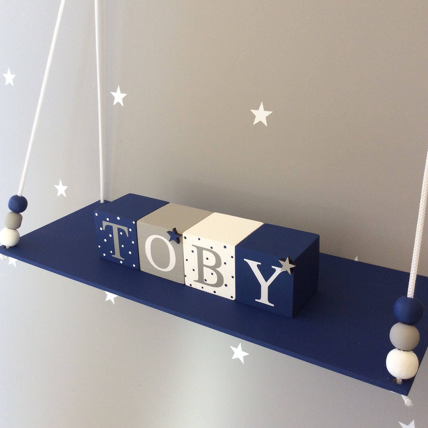 Name blocks - wooden baby name nursery and child's bedroom decor