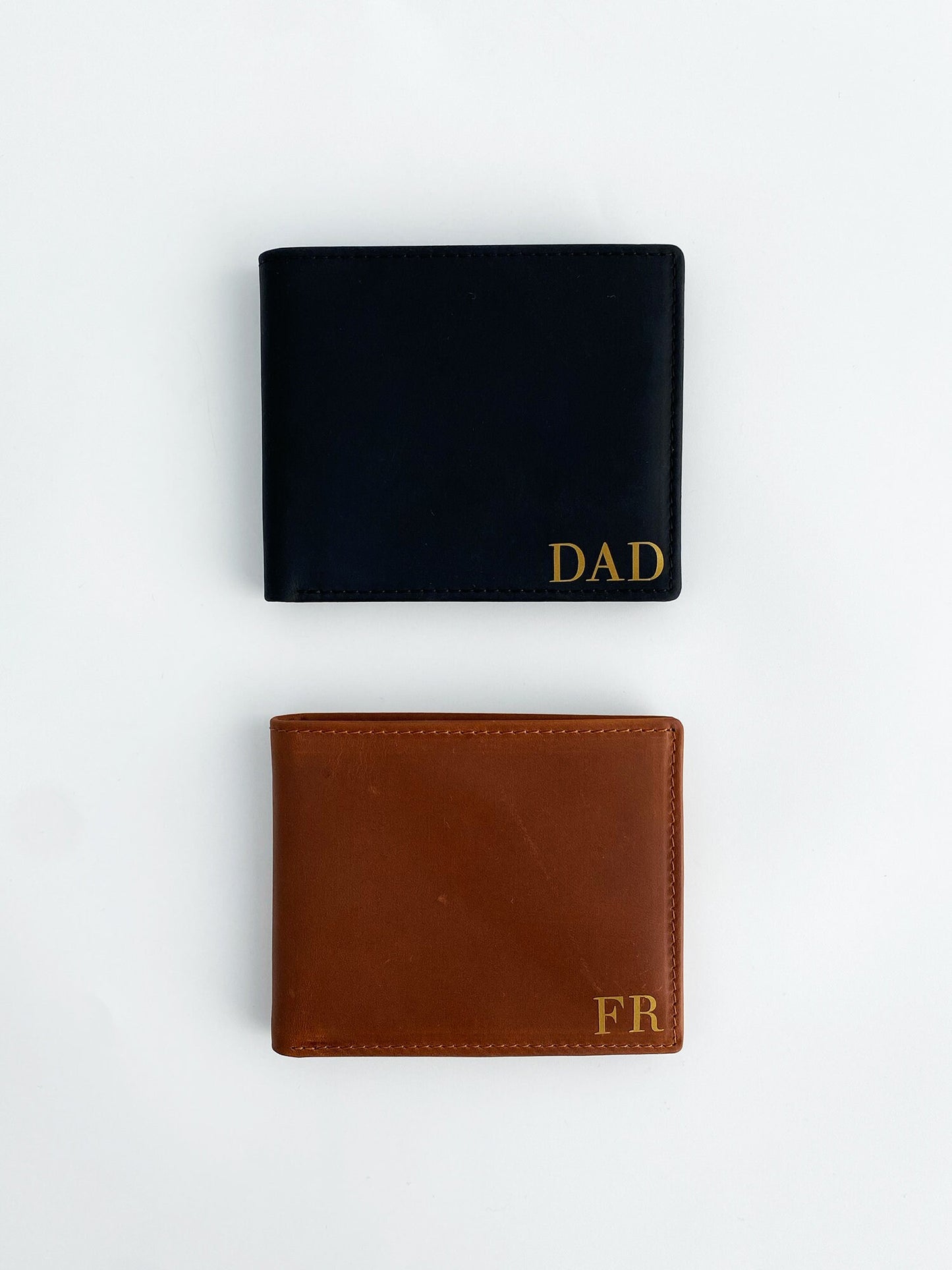 Engraved Faux Leather Wallet Set: Personalized Photo Card & Keyring